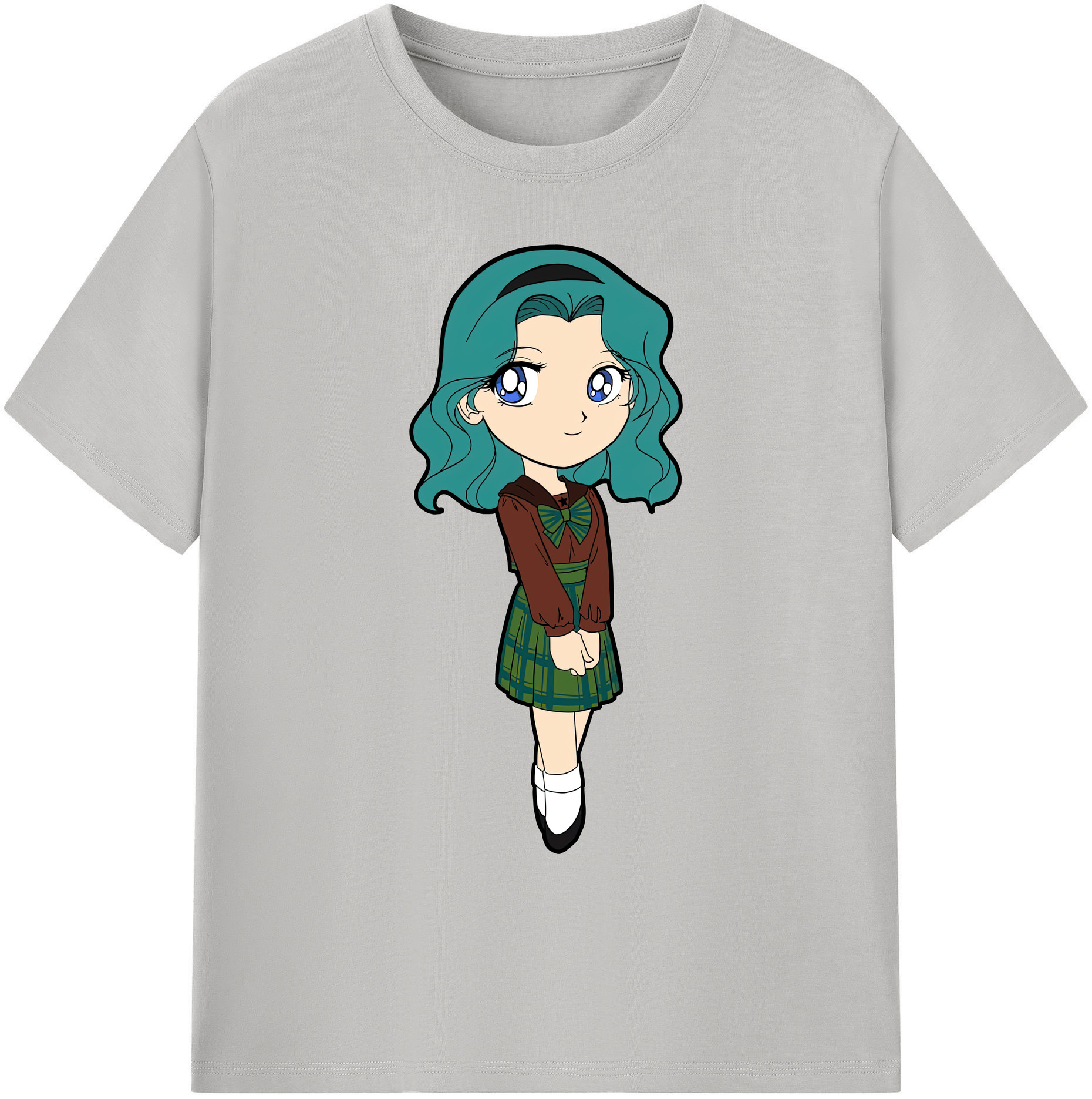 （画像用） 美少女戦士セーラームーン 海王 みちる（かいおう みちる） Sailor Moon Kaiou Michiru 綿100％ メンズ半袖Tシャツ｜肌触りやわらか＆通気性