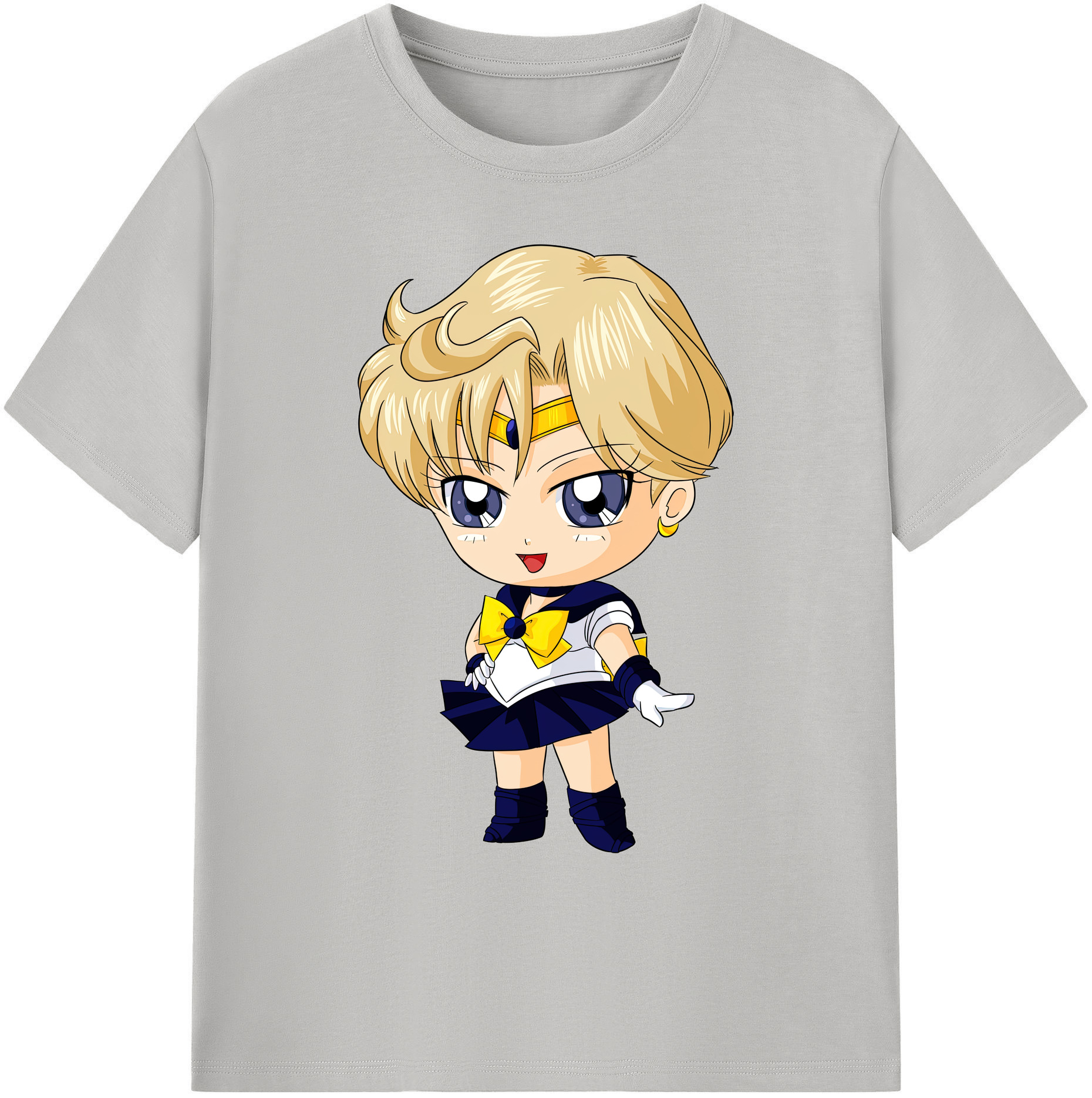 （画像用） 美少女戦士セーラームーン 天王はるか Sailor Moon Tenoh Haruka 綿100％ メンズ半袖Tシャツ｜肌触りやわらか＆通気性
