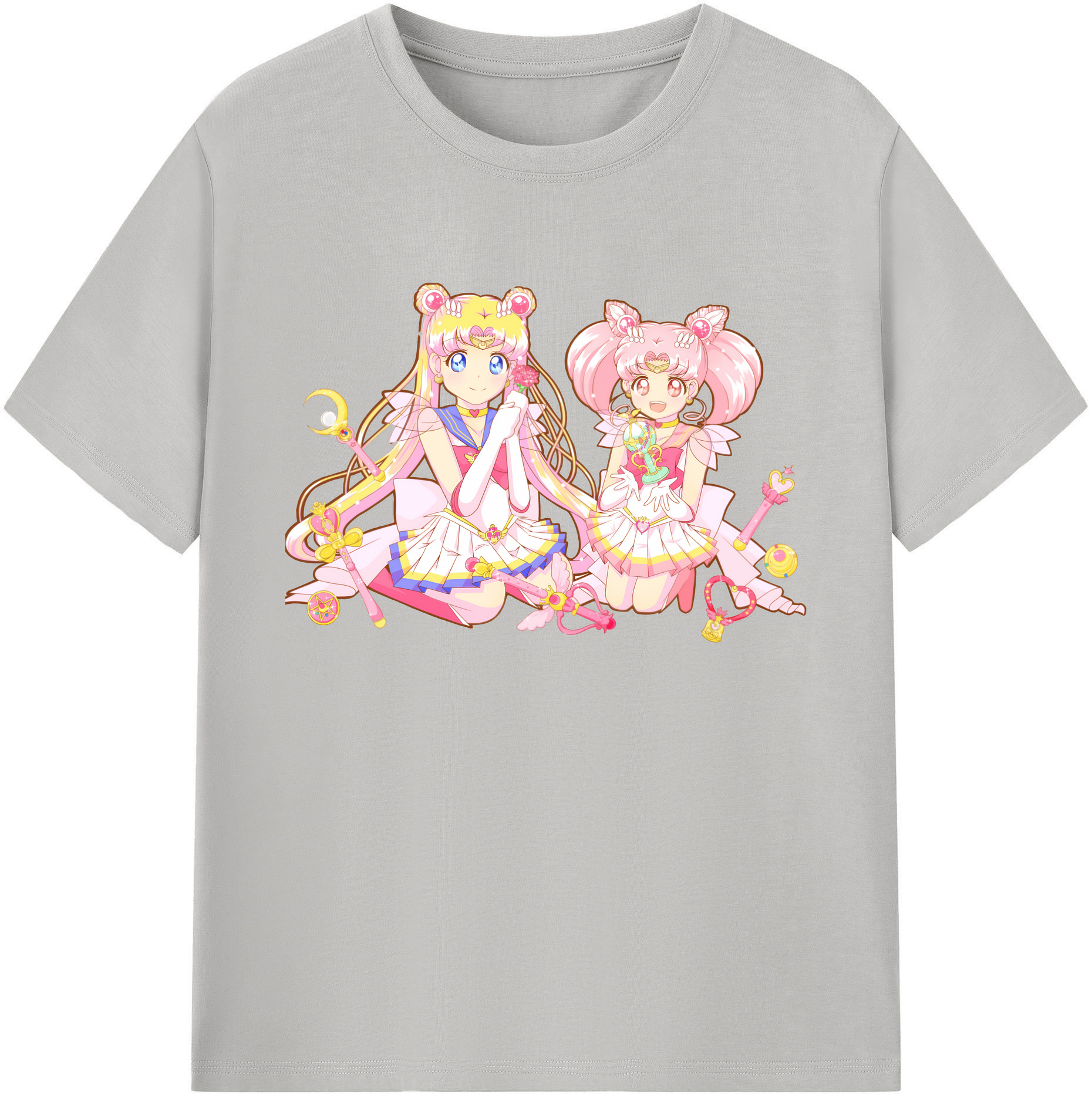 （画像用） 美少女戦士セーラームーン 月野 うさぎ つきの うさぎ Sailor Moon Tsukino Usagi 綿100％ メンズ半袖Tシャツ｜肌触りやわらか＆通気性