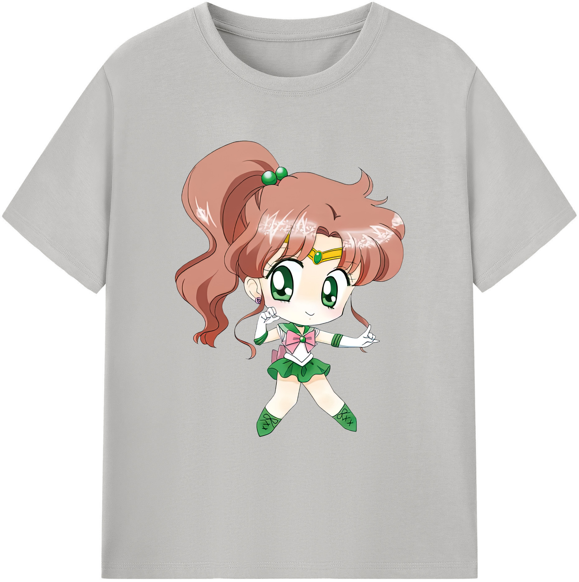 （画像用） 美少女戦士セーラームーン 木野 まこと きの まこと Sailor Moon Kino Makoto （セーラージュピター；Sailor Jupiter） 綿100％ メンズ半袖Tシャツ｜肌触りやわらか＆通気性