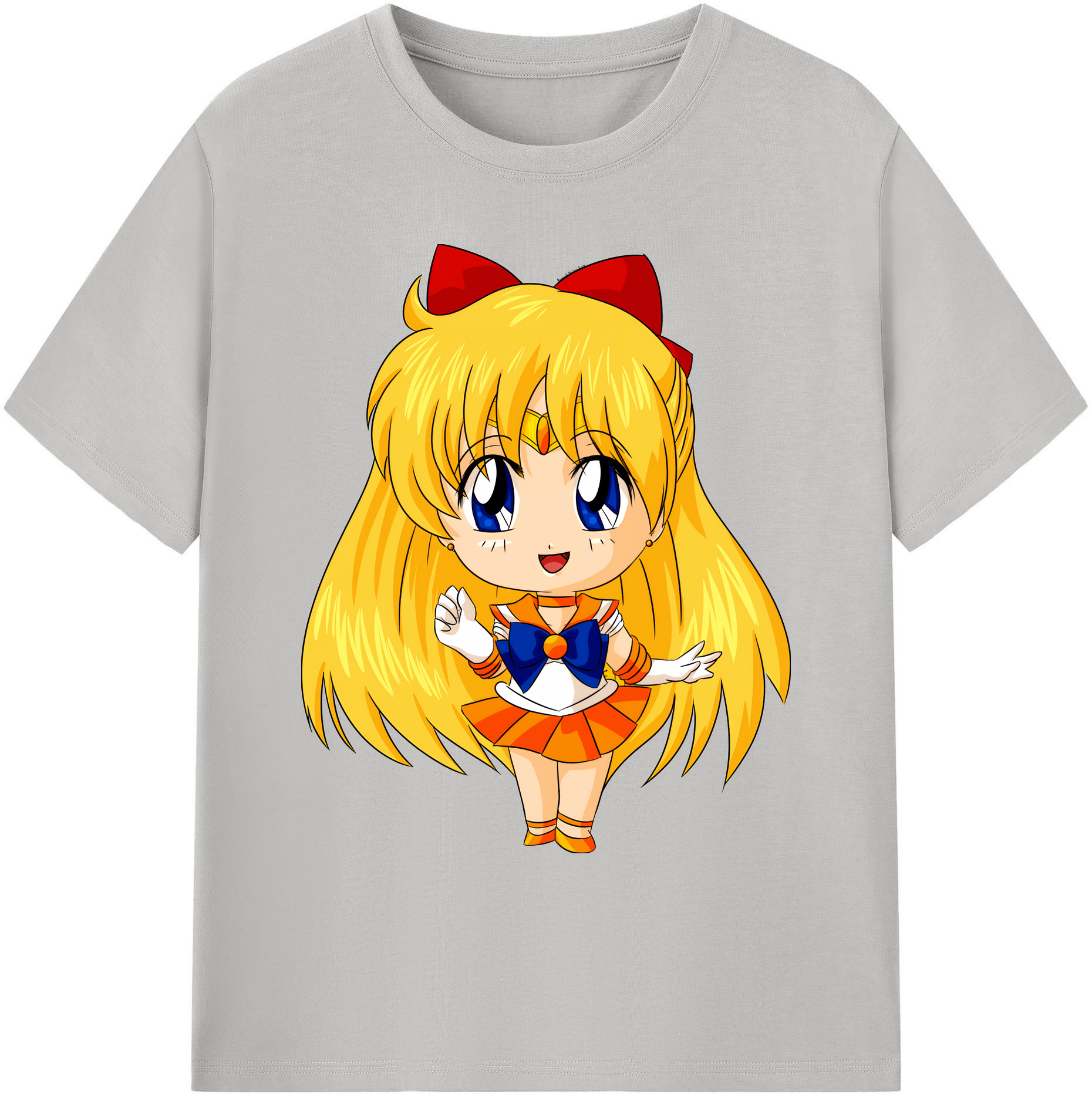 （画像用） 美少女戦士セーラームーン 愛野 美奈子 あいの みなこ Sailor Moon Aino Minako 綿100％ メンズ半袖Tシャツ｜肌触りやわらか＆通気性