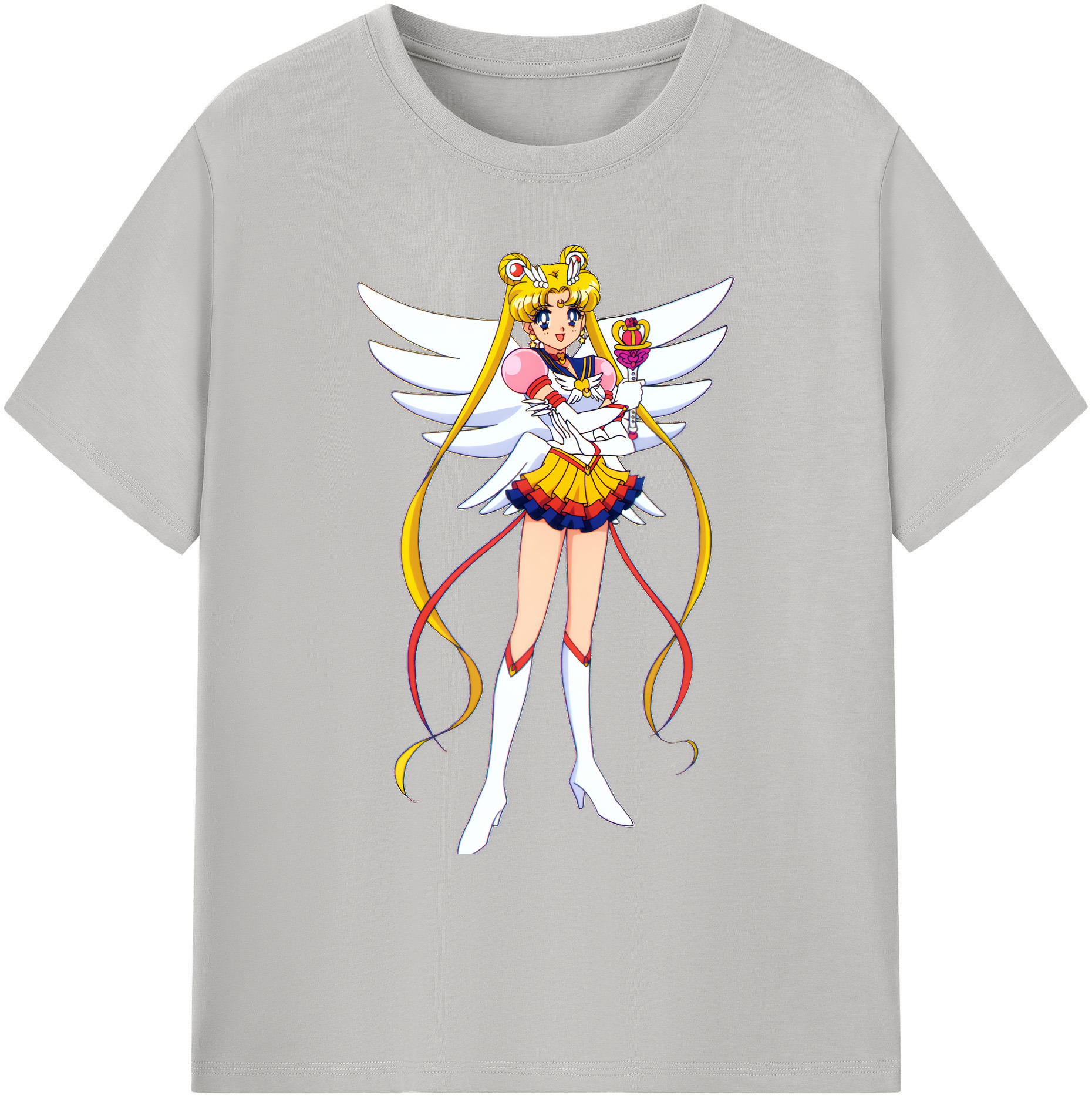 （画像用） 美少女戦士セーラームーン 月野 うさぎ つきの うさぎ Sailor Moon Tsukino Usagi 綿100％ メンズ半袖Tシャツ｜肌触りやわらか＆通気性