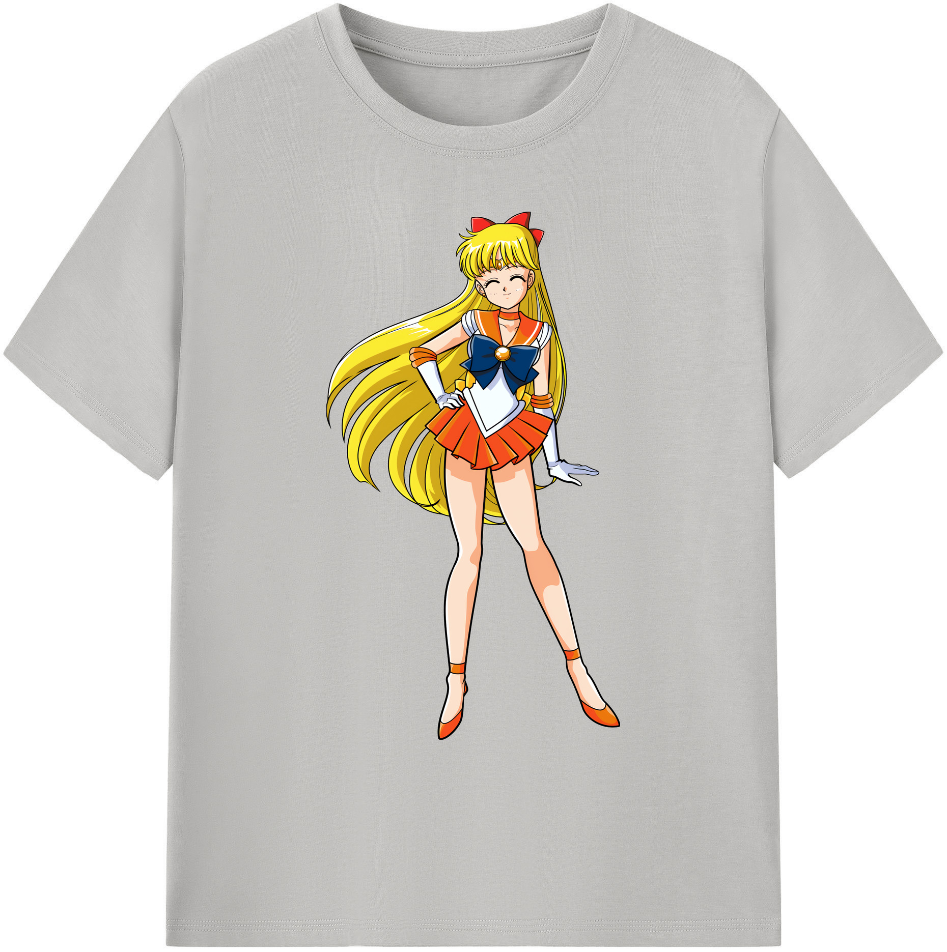 （画像用） 美少女戦士セーラームーン 愛野 美奈子 あいの みなこ Sailor Moon Aino Minako 綿100％ メンズ半袖Tシャツ｜肌触りやわらか＆通気性