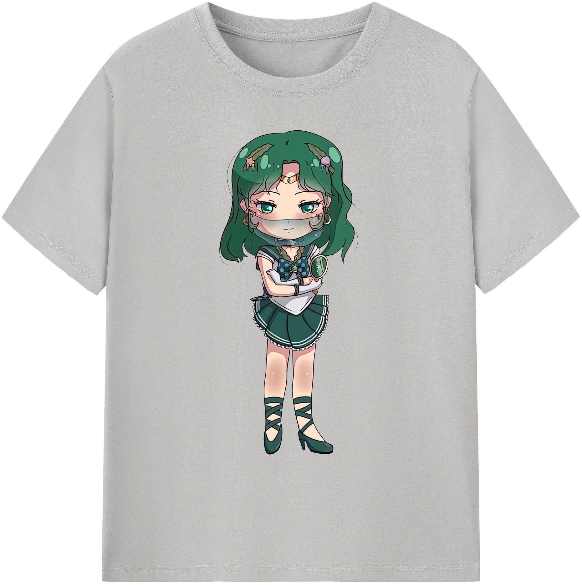 （画像用） 美少女戦士セーラームーン 海王 みちる（かいおう みちる） Sailor Moon Kaiou Michiru 綿100％ メンズ半袖Tシャツ｜肌触りやわらか＆通気性