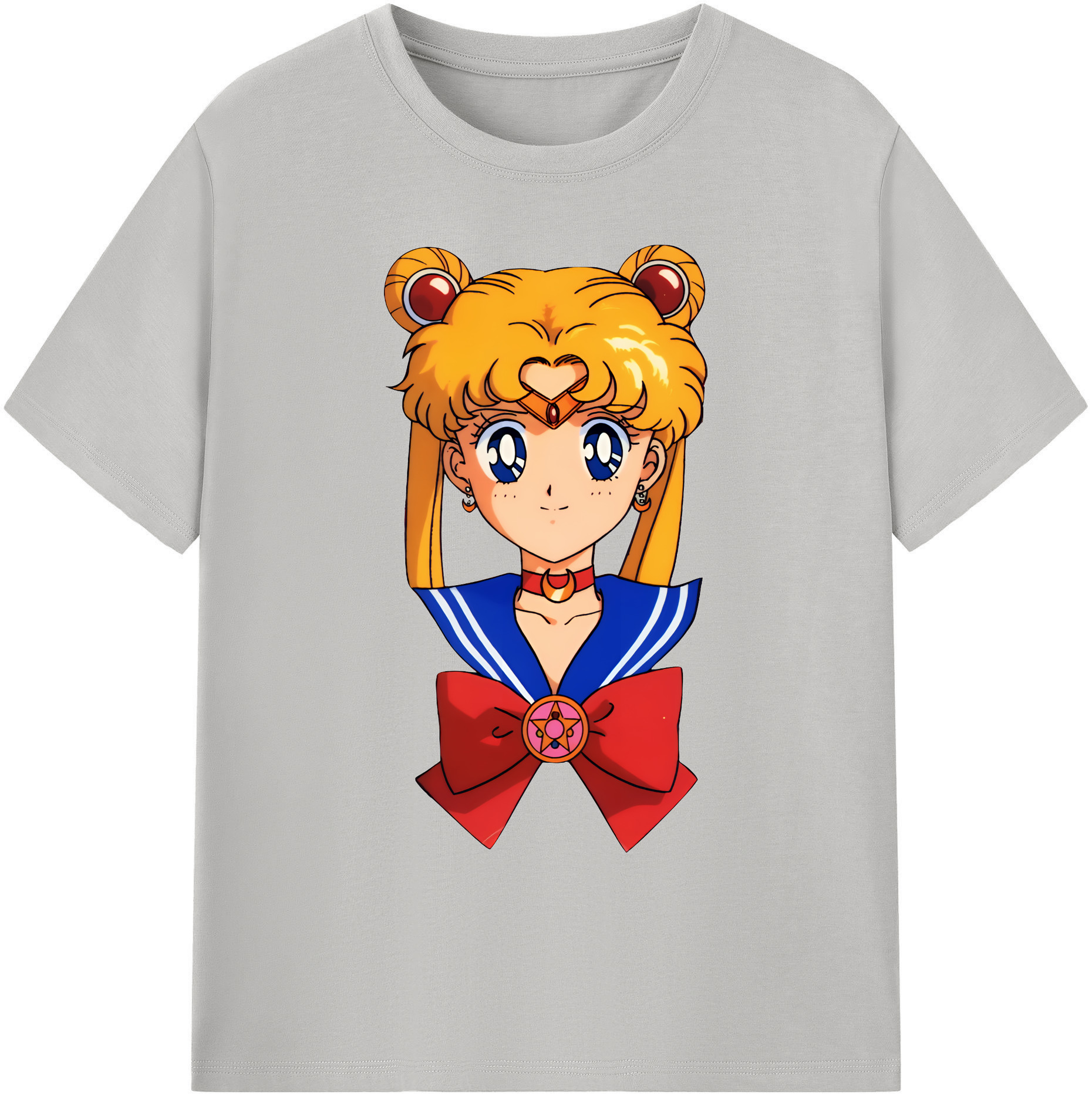 （画像用） 美少女戦士セーラームーン 月野 うさぎ つきの うさぎ Sailor Moon Tsukino Usagi 綿100％ メンズ半袖Tシャツ｜肌触りやわらか＆通気性