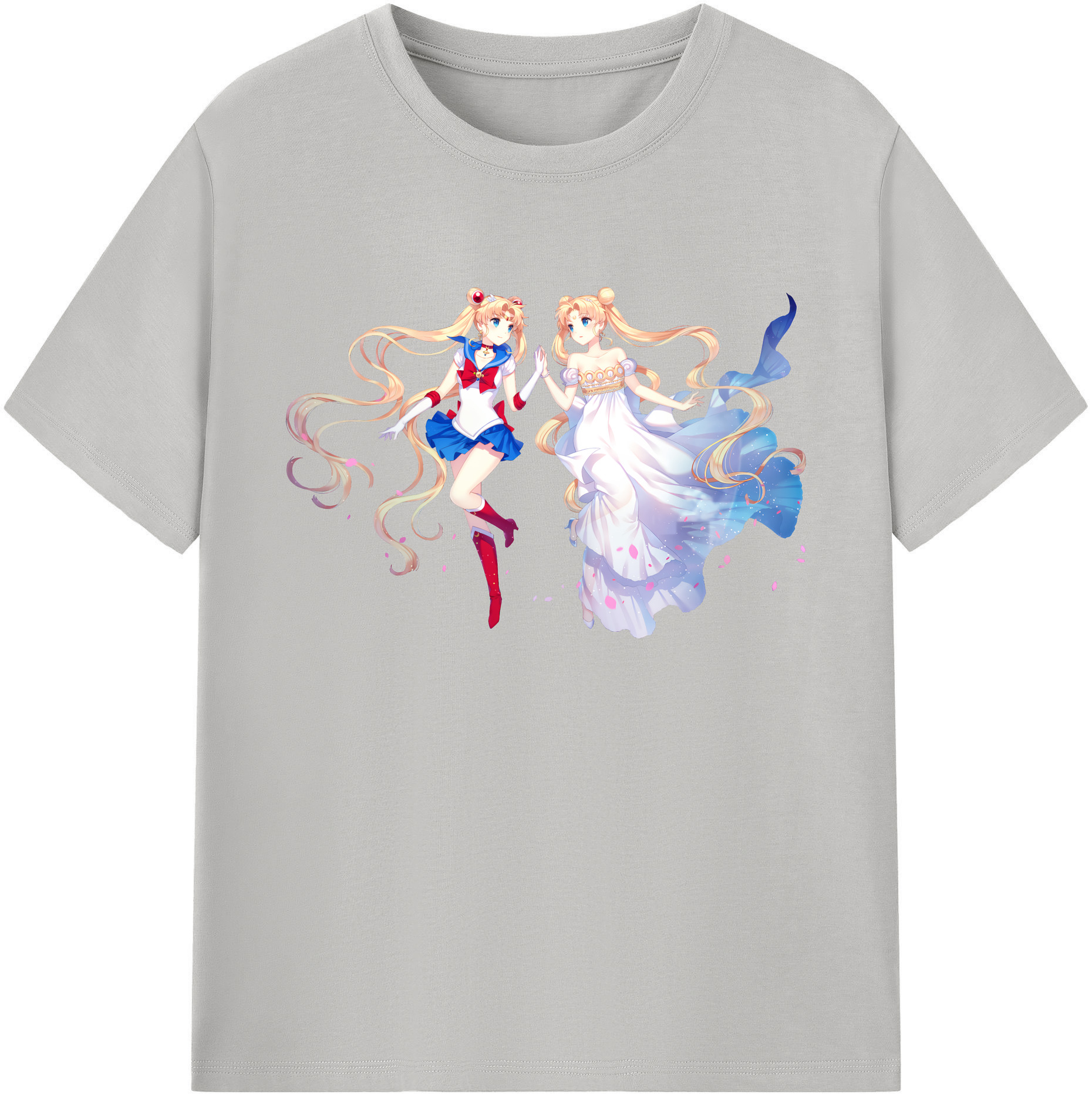 （画像用） 美少女戦士セーラームーン 月野 うさぎ つきの うさぎ Sailor Moon Tsukino Usagi 綿100％ メンズ半袖Tシャツ｜肌触りやわらか＆通気性