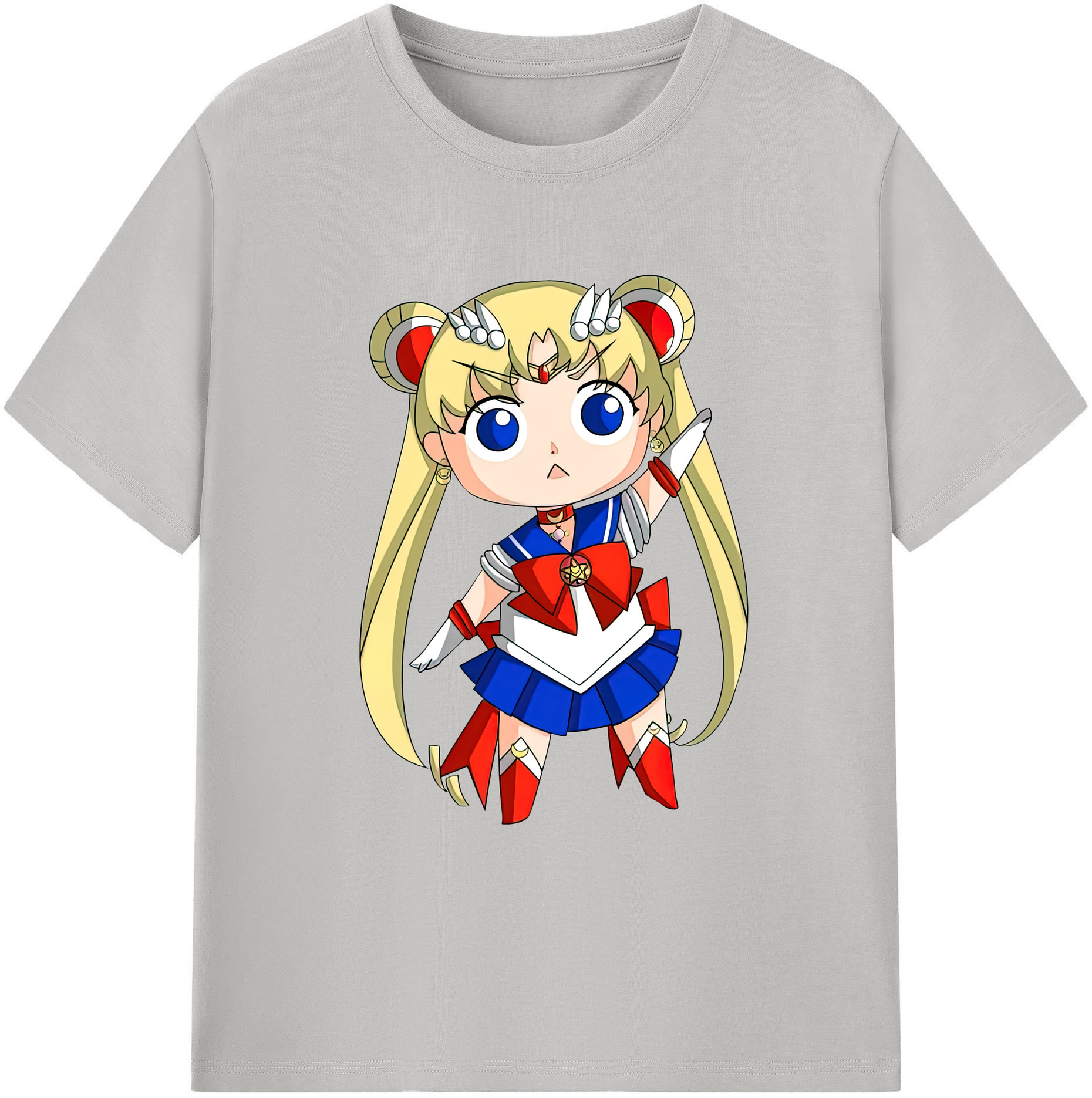 （画像用） 美少女戦士セーラームーン 月野 うさぎ つきの うさぎ Sailor Moon Tsukino Usagi 綿100％ メンズ半袖Tシャツ｜肌触りやわらか＆通気性