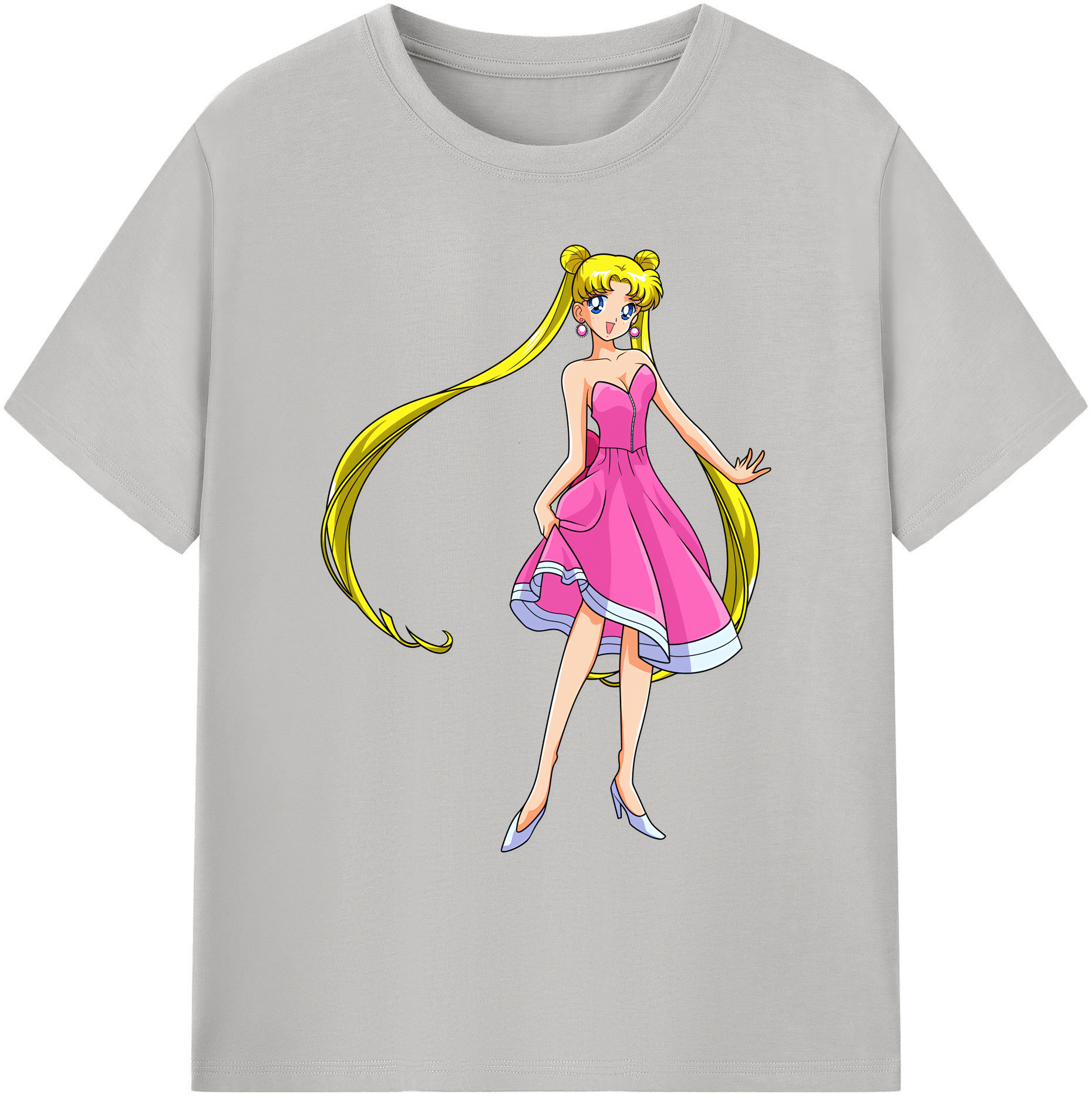 （画像用） 美少女戦士セーラームーン 愛野 美奈子 あいの みなこ Sailor Moon Aino Minako 綿100％ メンズ半袖Tシャツ｜肌触りやわらか＆通気性