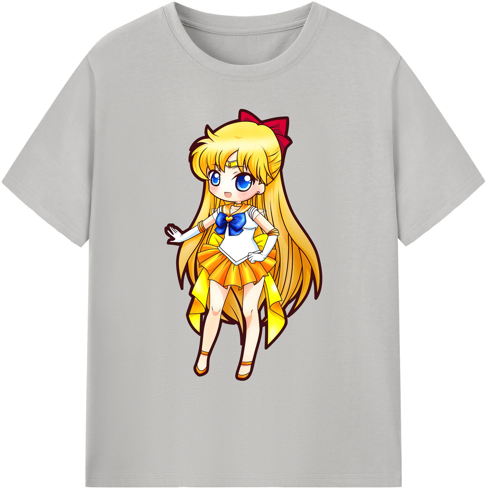 （画像用） 美少女戦士セーラームーン 愛野 美奈子 あいの みなこ Sailor Moon Aino Minako 綿100％ メンズ半袖Tシャツ｜肌触りやわらか＆通気性
