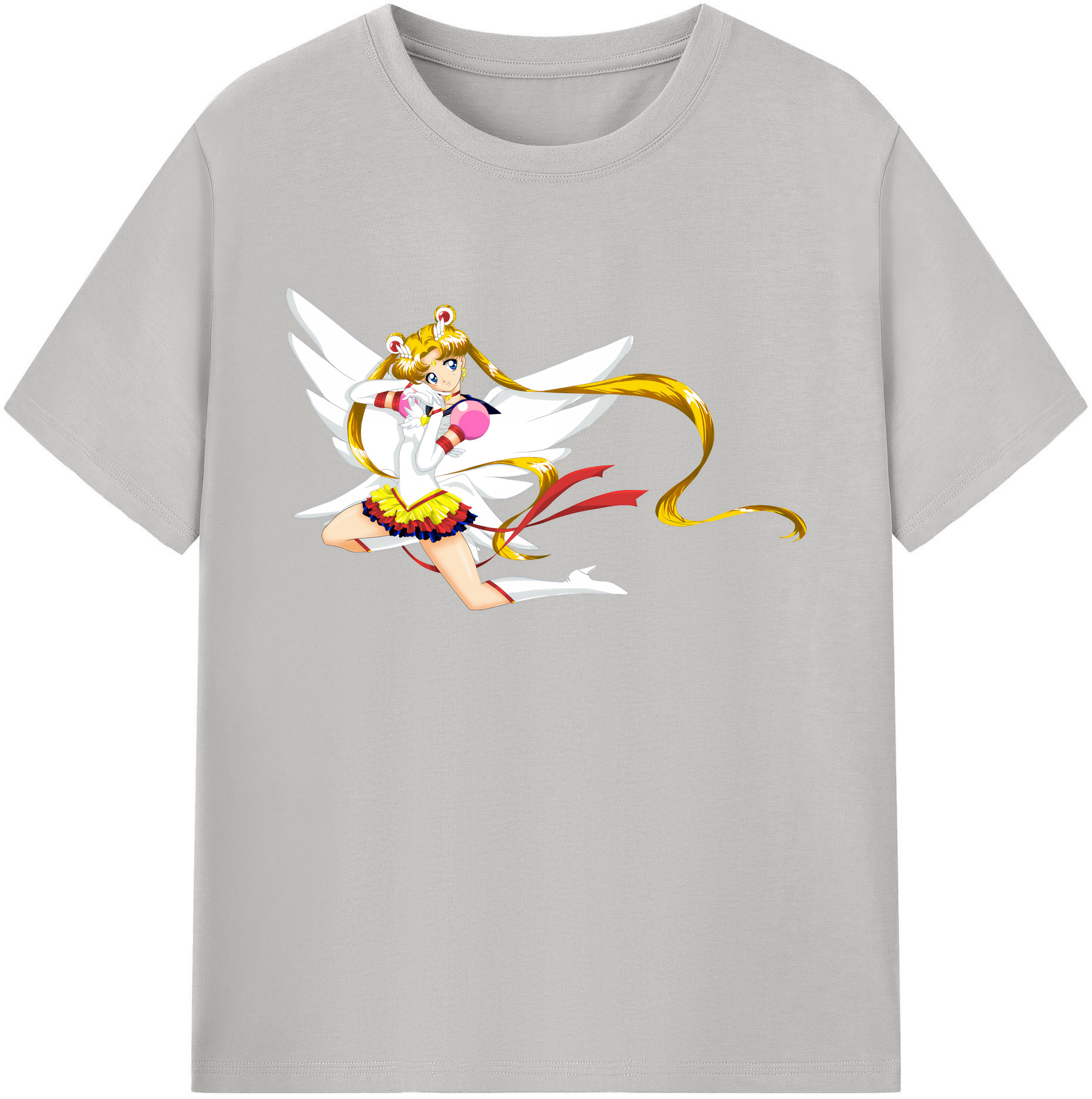 （画像用） 美少女戦士セーラームーン 月野 うさぎ つきの うさぎ Sailor Moon Tsukino Usagi 綿100％ メンズ半袖Tシャツ｜肌触りやわらか＆通気性