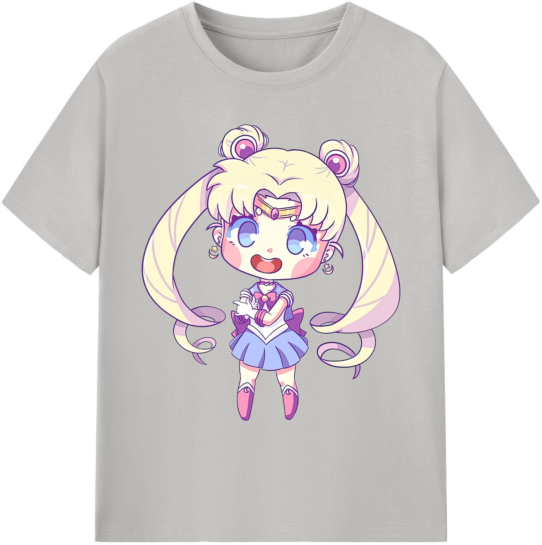 （画像用） 美少女戦士セーラームーン 月野 うさぎ つきの うさぎ Sailor Moon Tsukino Usagi 綿100％ メンズ半袖Tシャツ｜肌触りやわらか＆通気性