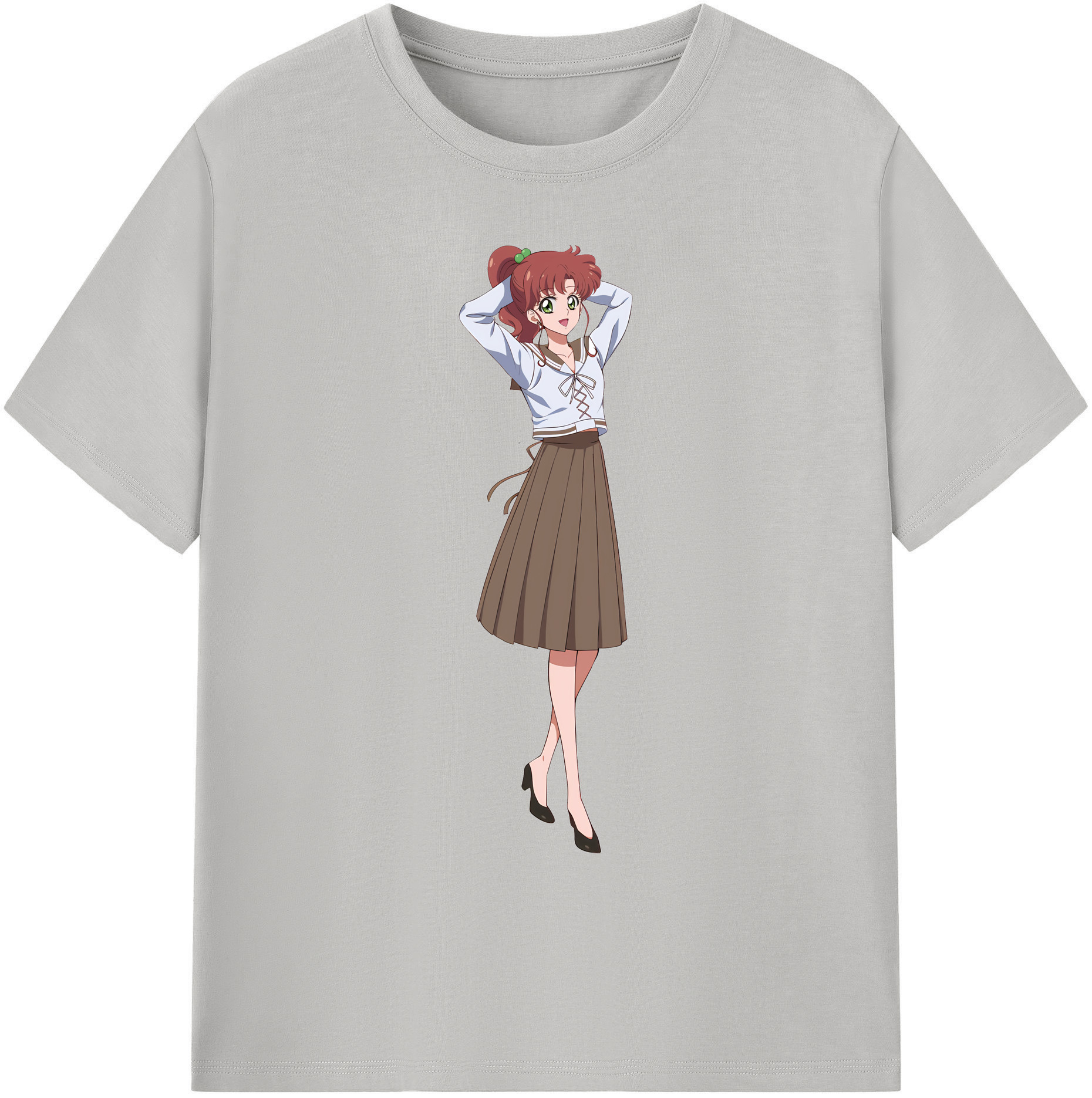 （画像用） 美少女戦士セーラームーン 木野 まこと きの まこと Sailor Moon Kino Makoto （セーラージュピター；Sailor Jupiter） 綿100％ メンズ半袖Tシャツ｜肌触りやわらか＆通気性