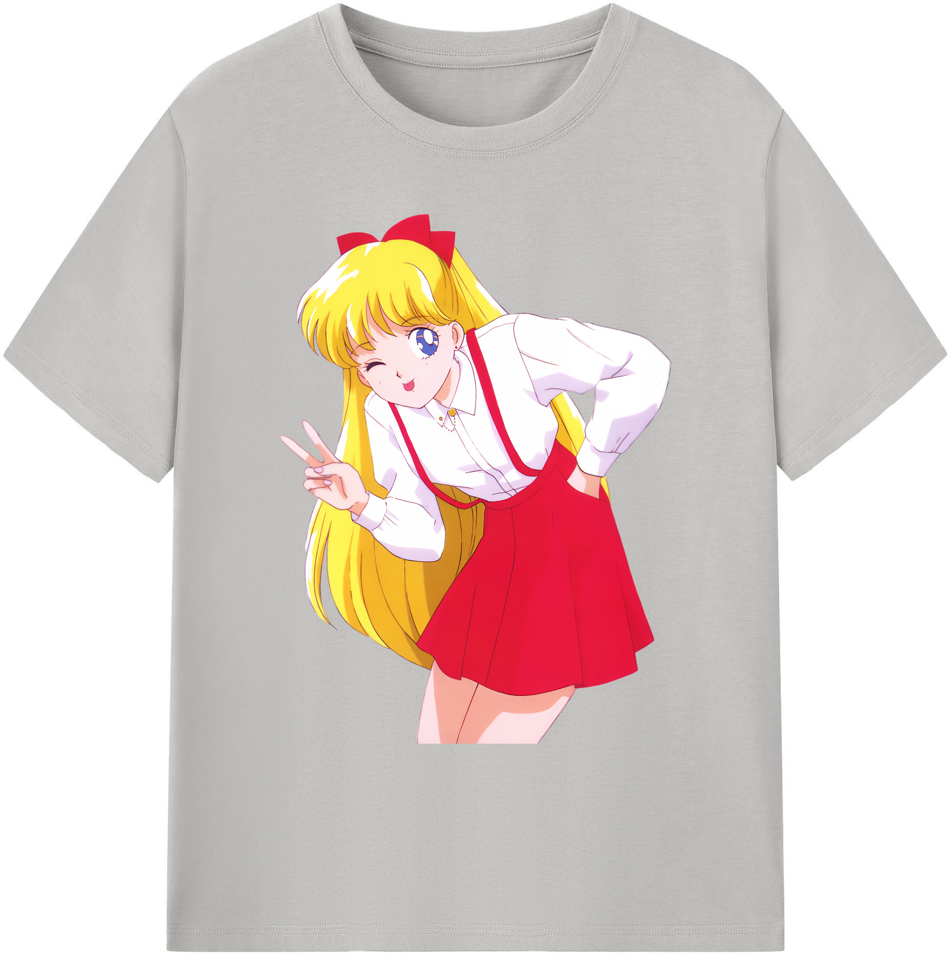 （画像用） 美少女戦士セーラームーン 愛野 美奈子 あいの みなこ Sailor Moon Aino Minako 綿100％ メンズ半袖Tシャツ｜肌触りやわらか＆通気性