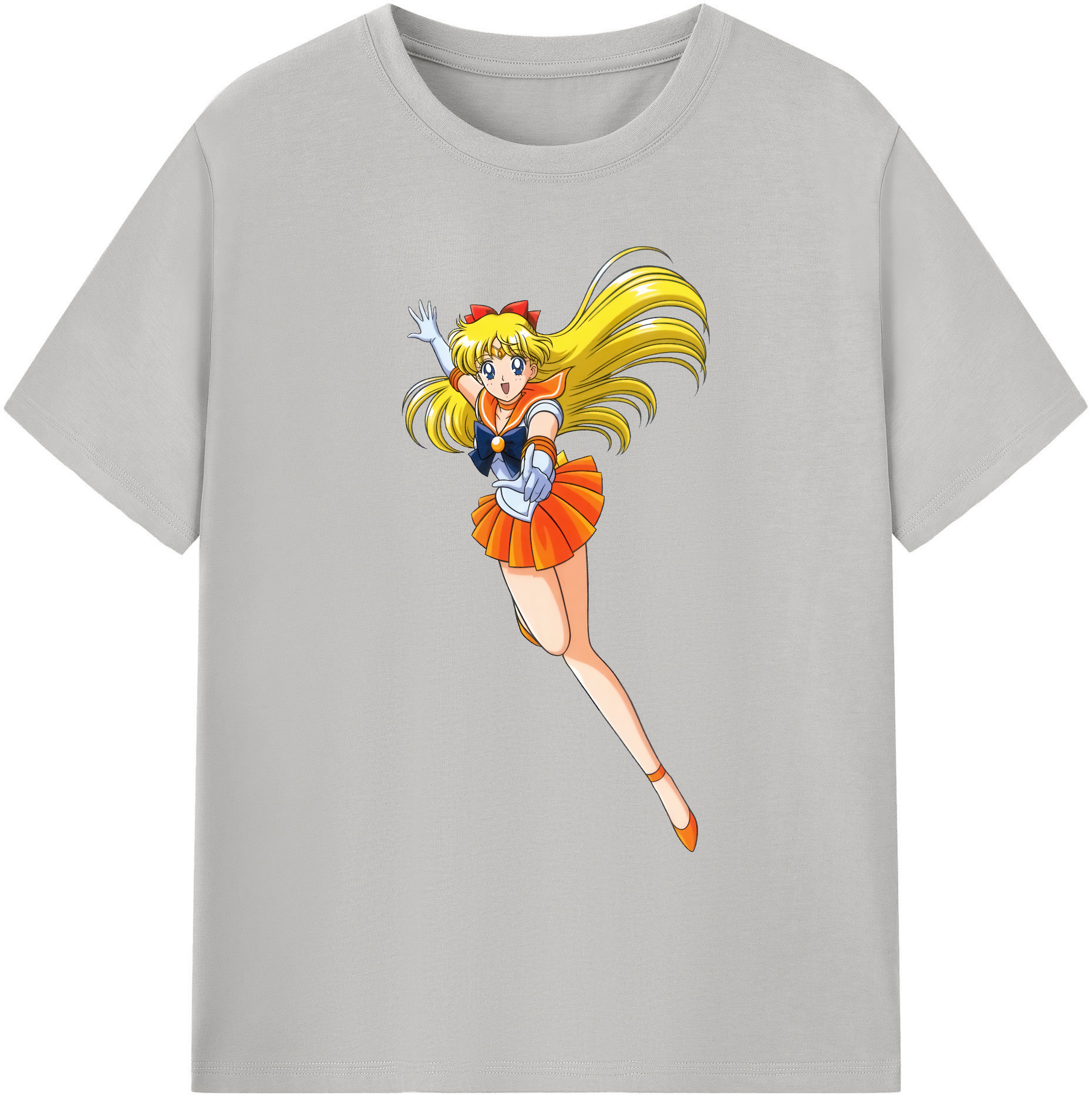 （画像用） 美少女戦士セーラームーン 愛野 美奈子 あいの みなこ Sailor Moon Aino Minako 綿100％ メンズ半袖Tシャツ｜肌触りやわらか＆通気性