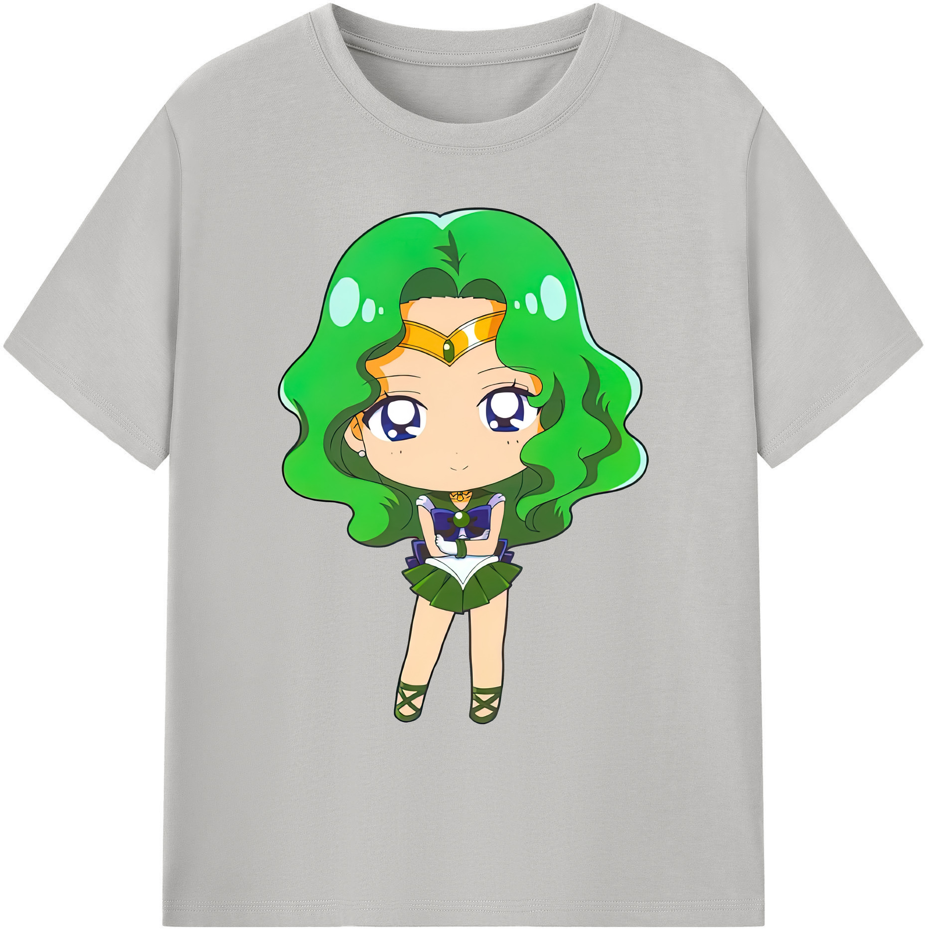 （画像用） 美少女戦士セーラームーン 海王 みちる（かいおう みちる） Sailor Moon Kaiou Michiru 綿100％ メンズ半袖Tシャツ｜肌触りやわらか＆通気性