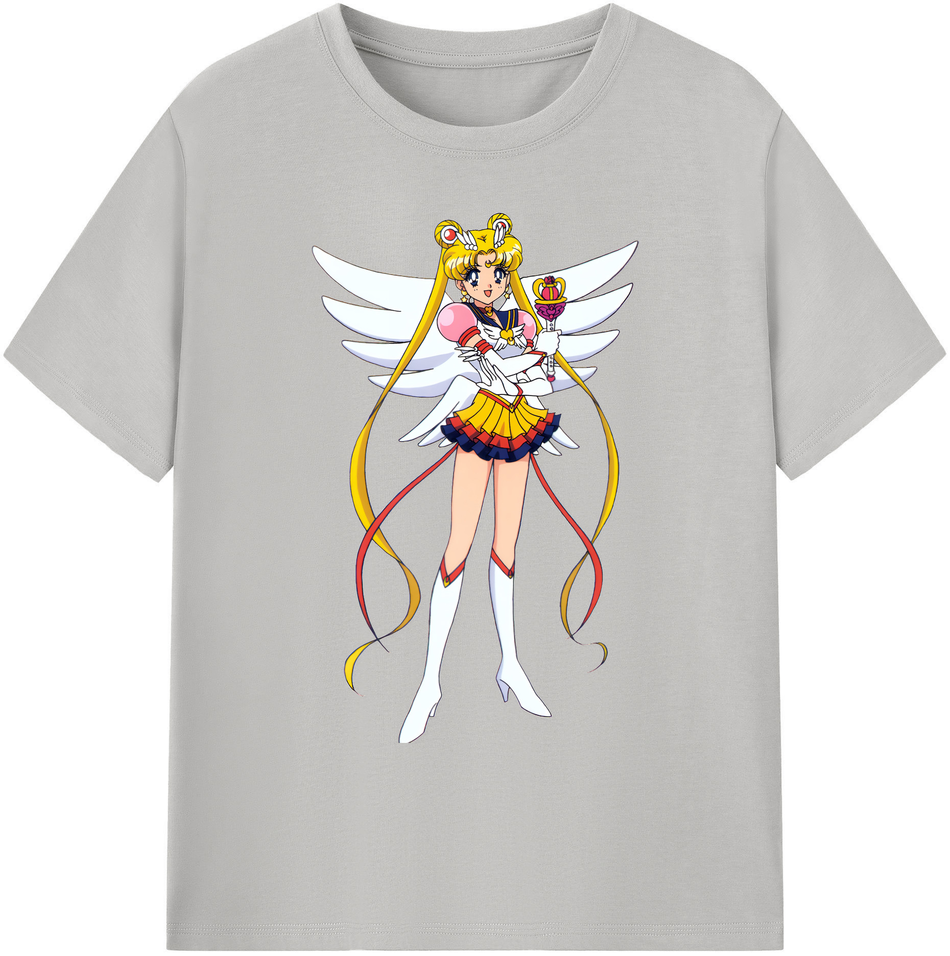 （画像用） 美少女戦士セーラームーン 月野 うさぎ つきの うさぎ Sailor Moon Tsukino Usagi 綿100％ メンズ半袖Tシャツ｜肌触りやわらか＆通気性