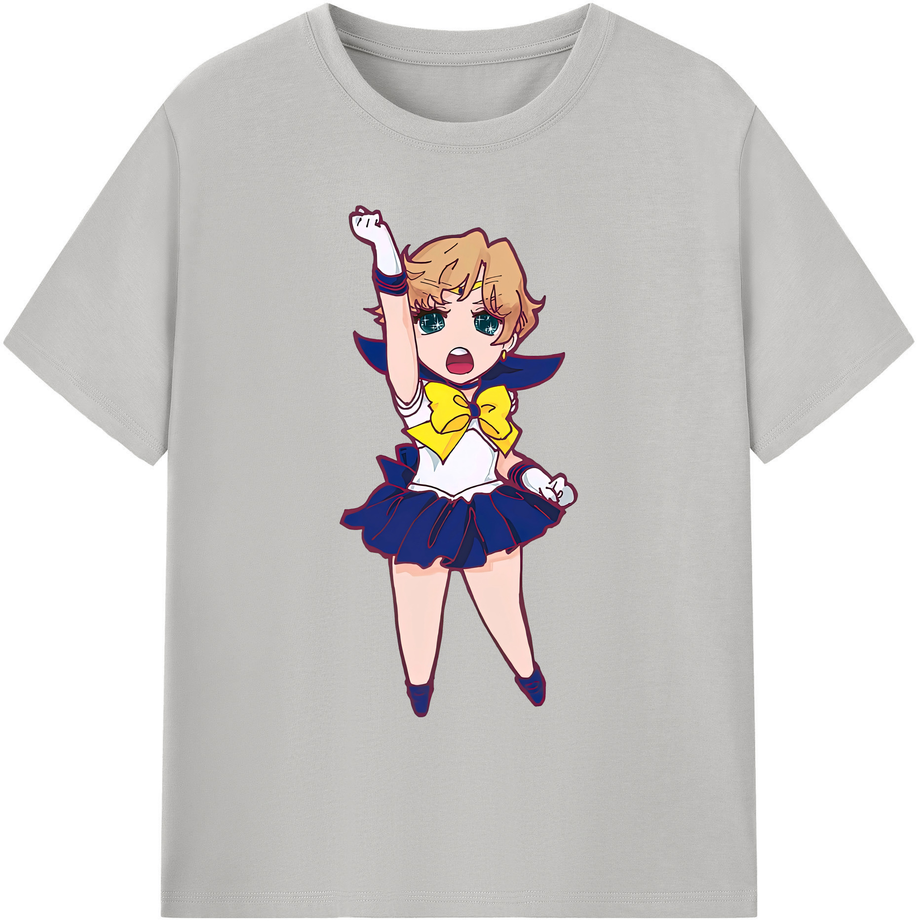 （画像用） 美少女戦士セーラームーン 天王はるか Sailor Moon Tenoh Haruka 綿100％ メンズ半袖Tシャツ｜肌触りやわらか＆通気性