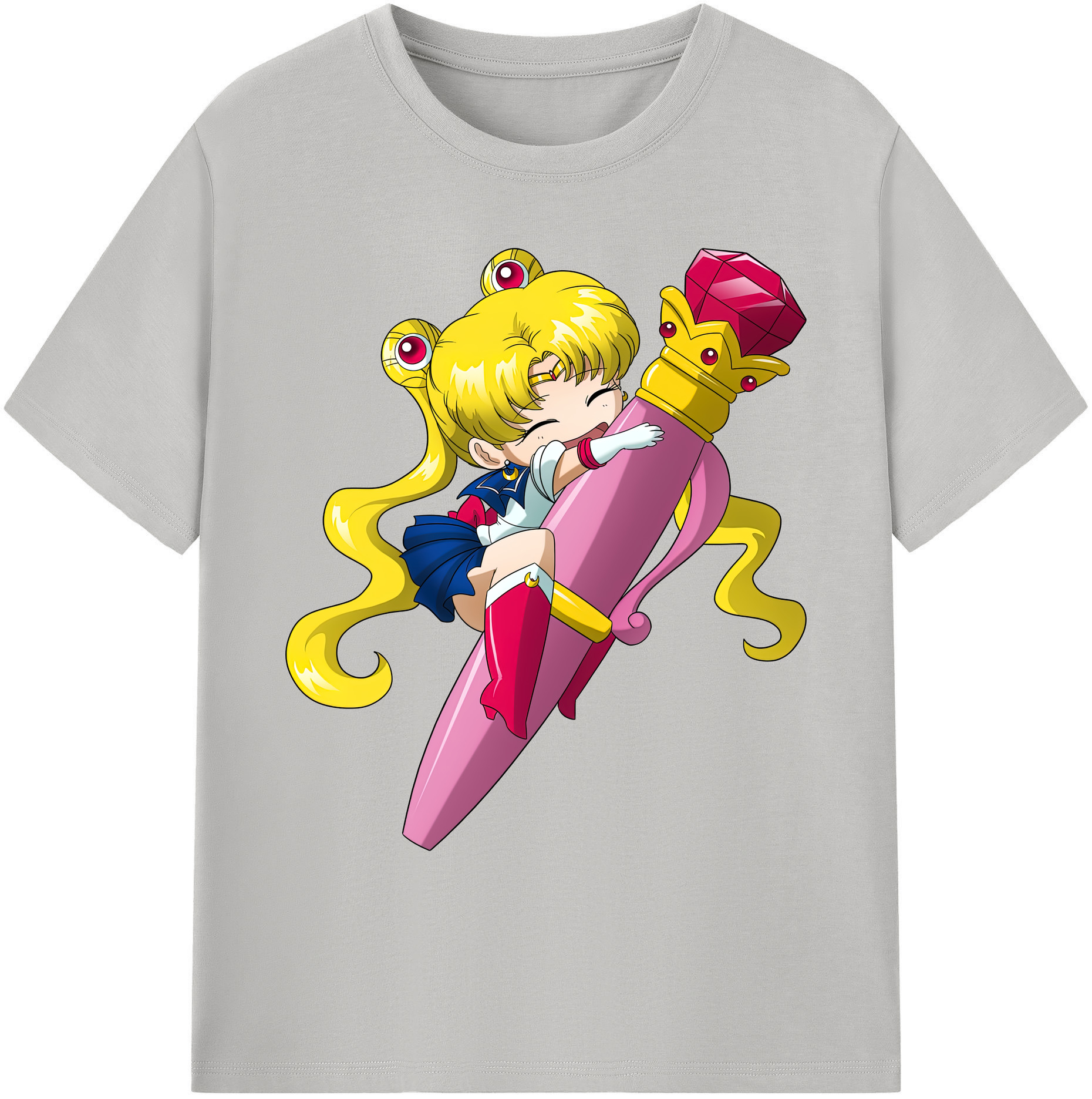（画像用） 美少女戦士セーラームーン 月野 うさぎ つきの うさぎ Sailor Moon Tsukino Usagi 綿100％ メンズ半袖Tシャツ｜肌触りやわらか＆通気性