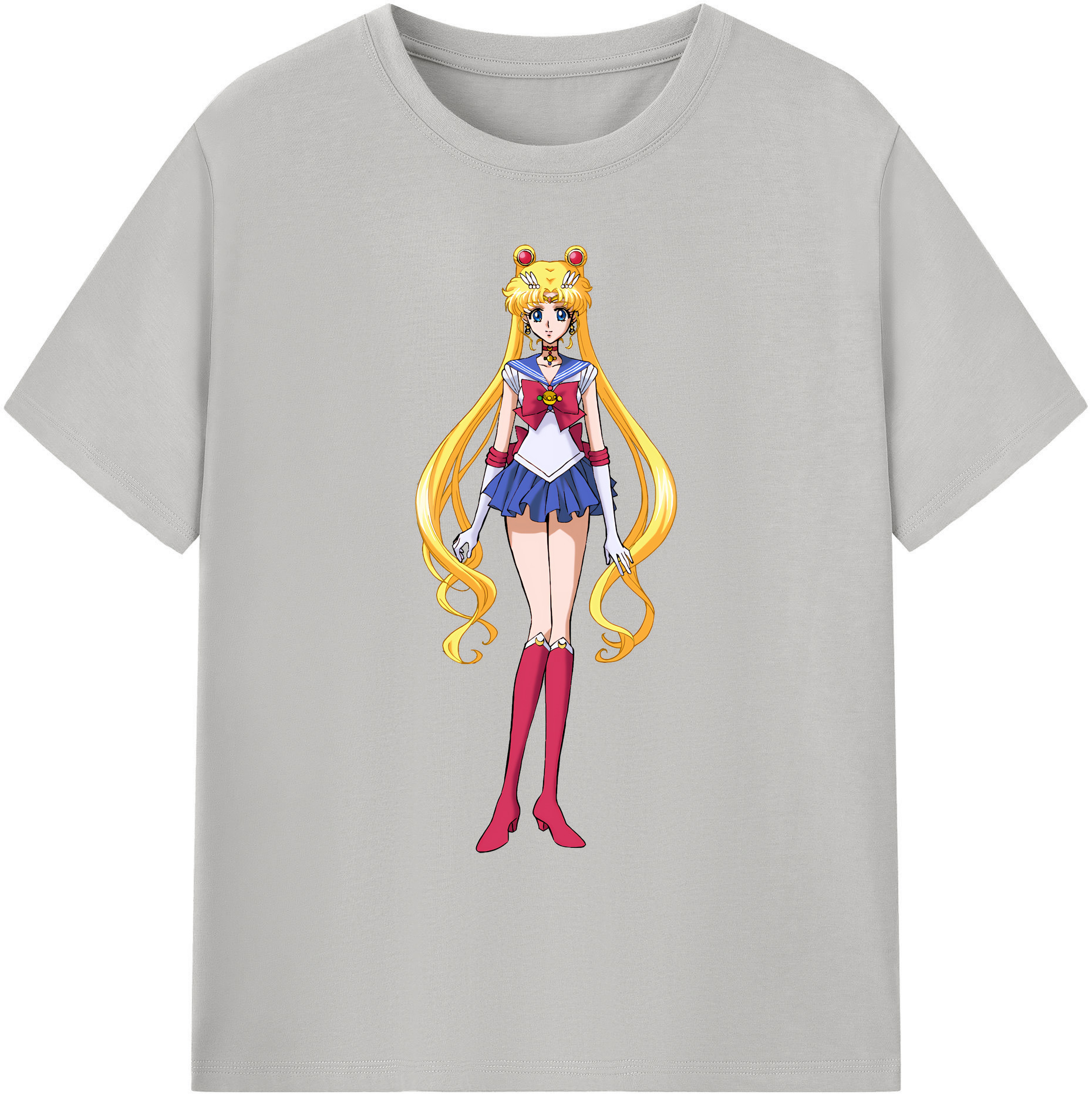 （画像用） 美少女戦士セーラームーン 月野 うさぎ つきの うさぎ Sailor Moon Tsukino Usagi 綿100％ メンズ半袖Tシャツ｜肌触りやわらか＆通気性