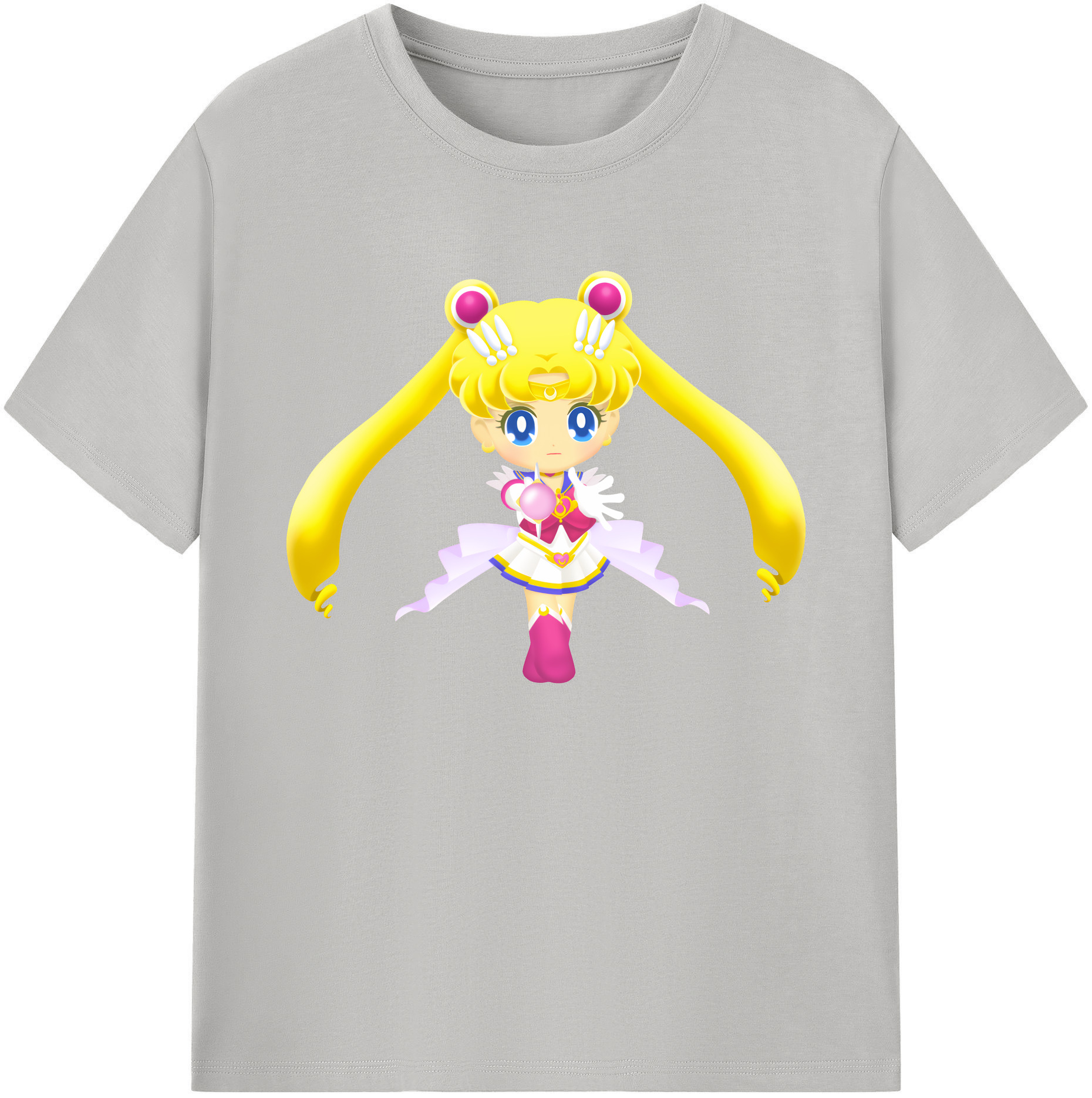 （画像用） 美少女戦士セーラームーン 月野 うさぎ つきの うさぎ Sailor Moon Tsukino Usagi 綿100％ メンズ半袖Tシャツ｜肌触りやわらか＆通気性