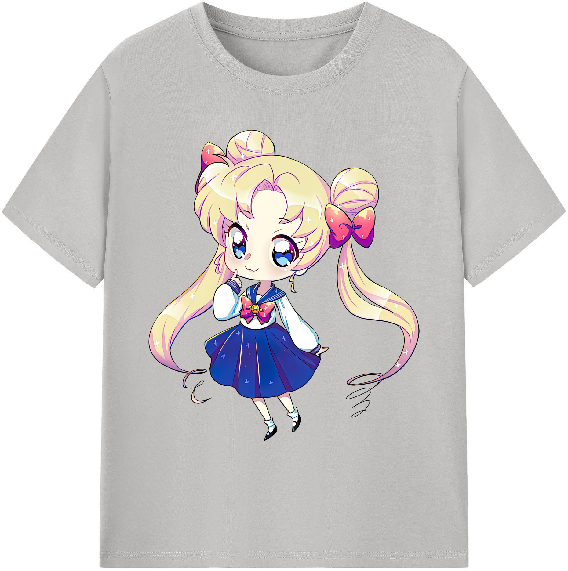 （画像用） 美少女戦士セーラームーン 月野 うさぎ つきの うさぎ Sailor Moon Tsukino Usagi 綿100％ メンズ半袖Tシャツ｜肌触りやわらか＆通気性