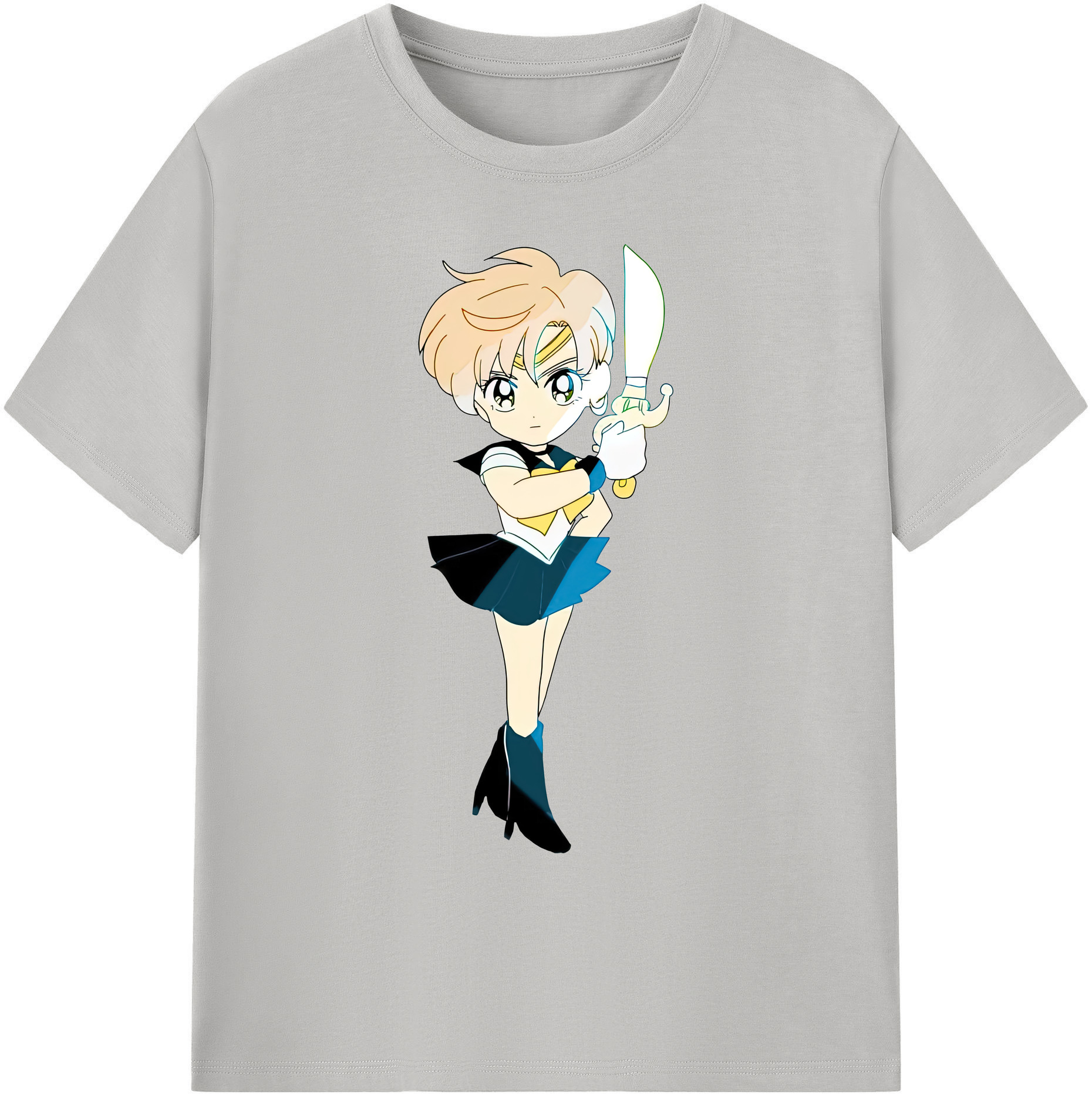 （画像用） 美少女戦士セーラームーン 天王はるか Sailor Moon Tenoh Haruka 綿100％ メンズ半袖Tシャツ｜肌触りやわらか＆通気性