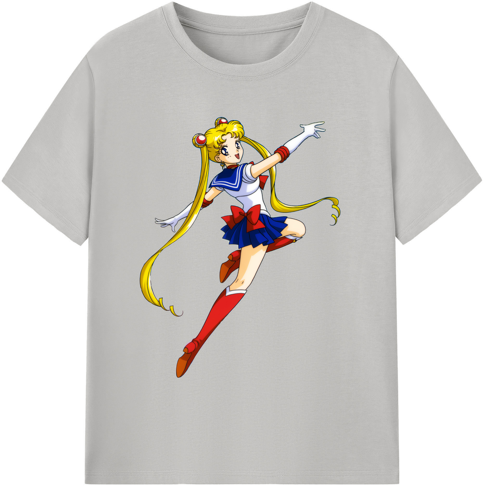 （画像用） 美少女戦士セーラームーン 月野 うさぎ つきの うさぎ Sailor Moon Tsukino Usagi 綿100％ メンズ半袖Tシャツ｜肌触りやわらか＆通気性