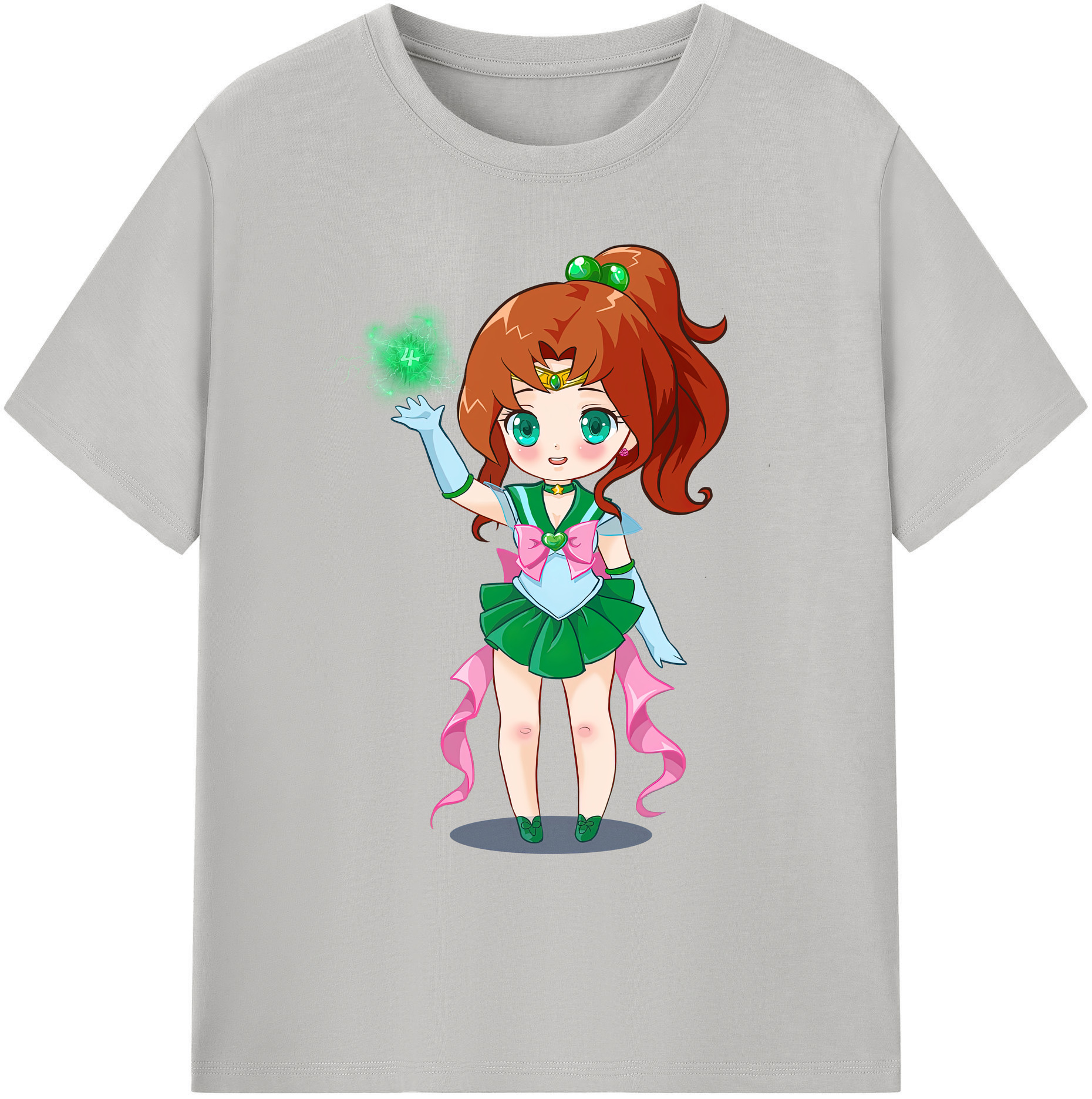（画像用） 美少女戦士セーラームーン 木野 まこと きの まこと Sailor Moon Kino Makoto （セーラージュピター；Sailor Jupiter） 綿100％ メンズ半袖Tシャツ｜肌触りやわらか＆通気性