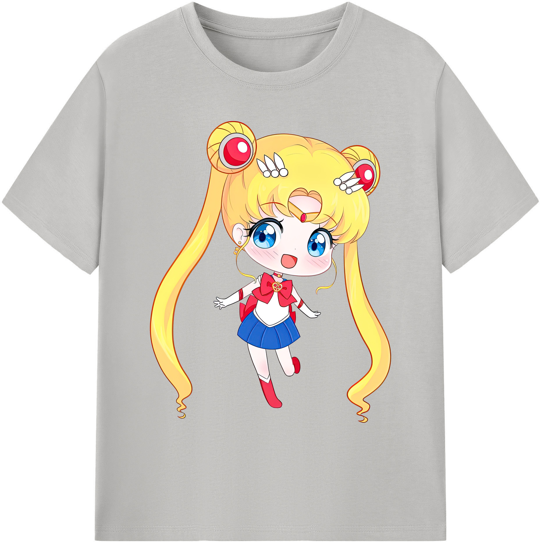 （画像用） 美少女戦士セーラームーン 月野 うさぎ つきの うさぎ Sailor Moon Tsukino Usagi 綿100％ メンズ半袖Tシャツ｜肌触りやわらか＆通気性