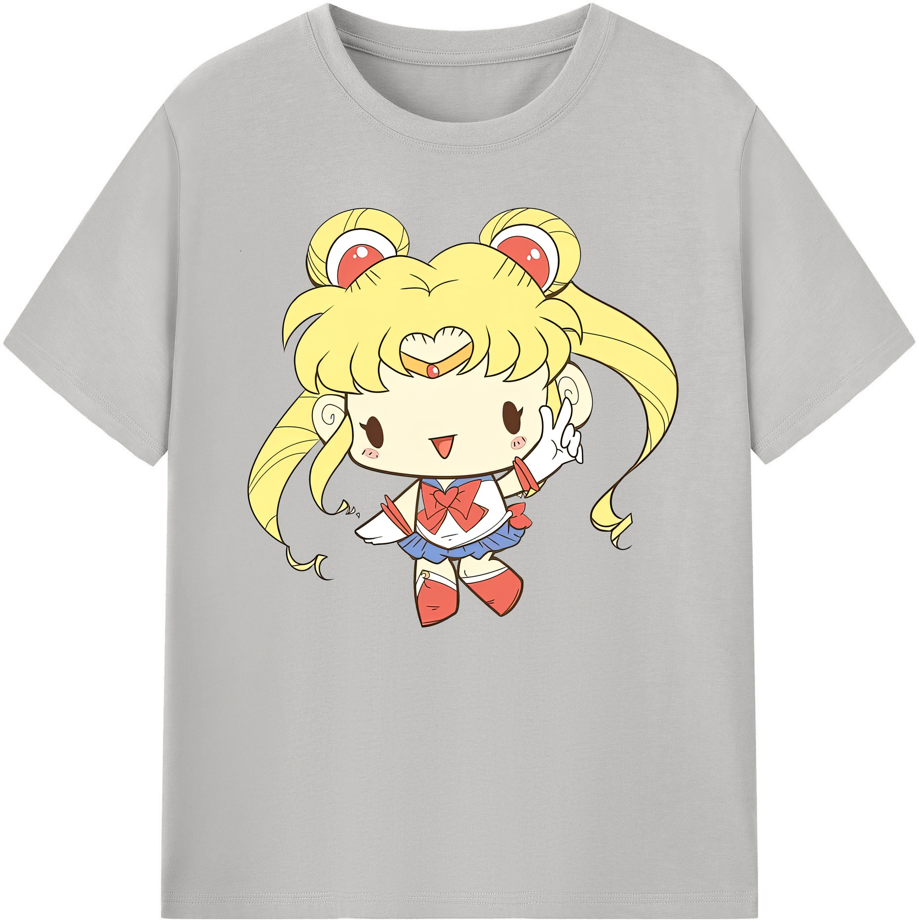 （画像用） 美少女戦士セーラームーン 月野 うさぎ つきの うさぎ Sailor Moon Tsukino Usagi 綿100％ メンズ半袖Tシャツ｜肌触りやわらか＆通気性