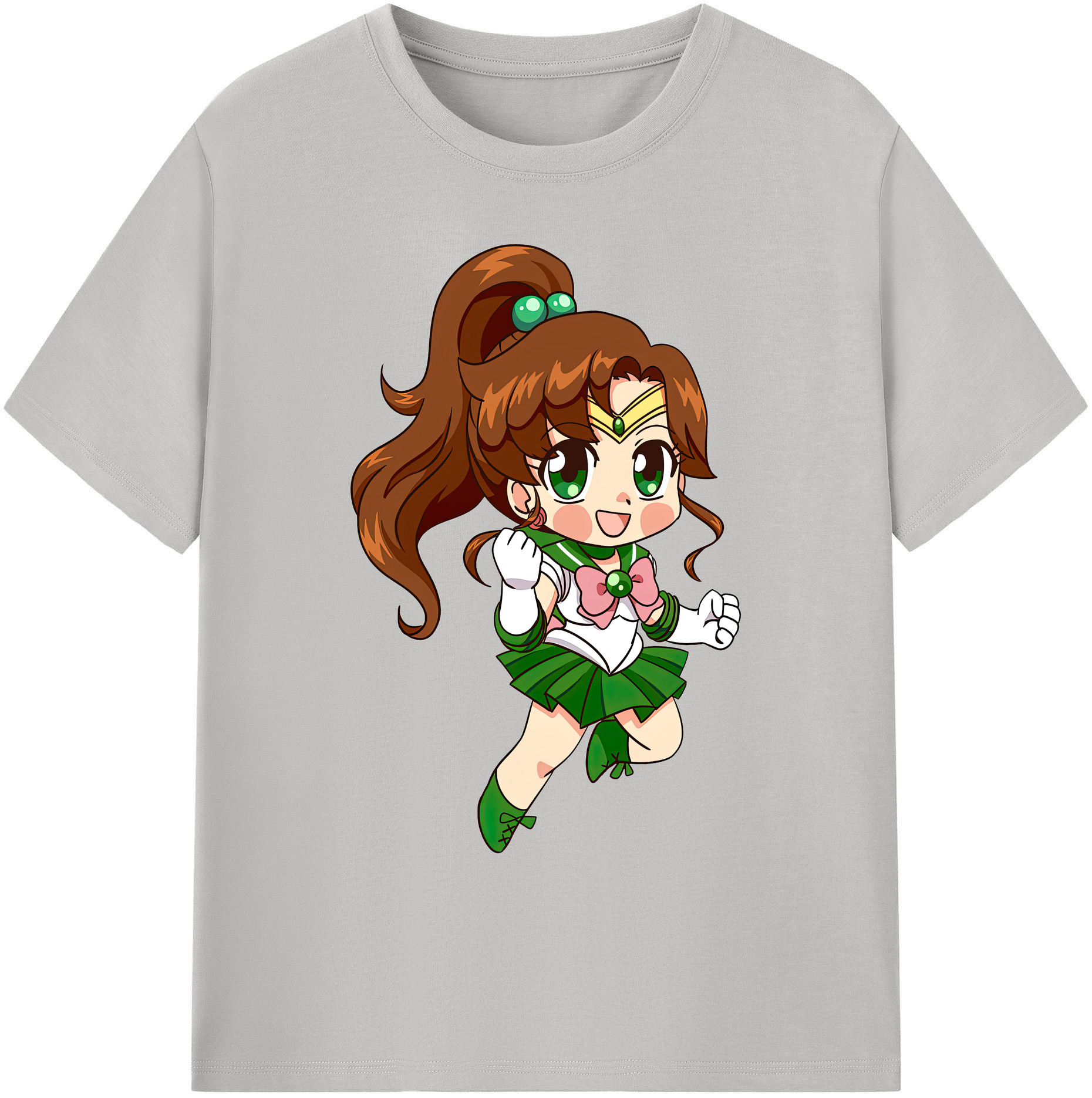 （画像用） 美少女戦士セーラームーン 木野 まこと きの まこと Sailor Moon Kino Makoto （セーラージュピター；Sailor Jupiter） 綿100％ メンズ半袖Tシャツ｜肌触りやわらか＆通気性