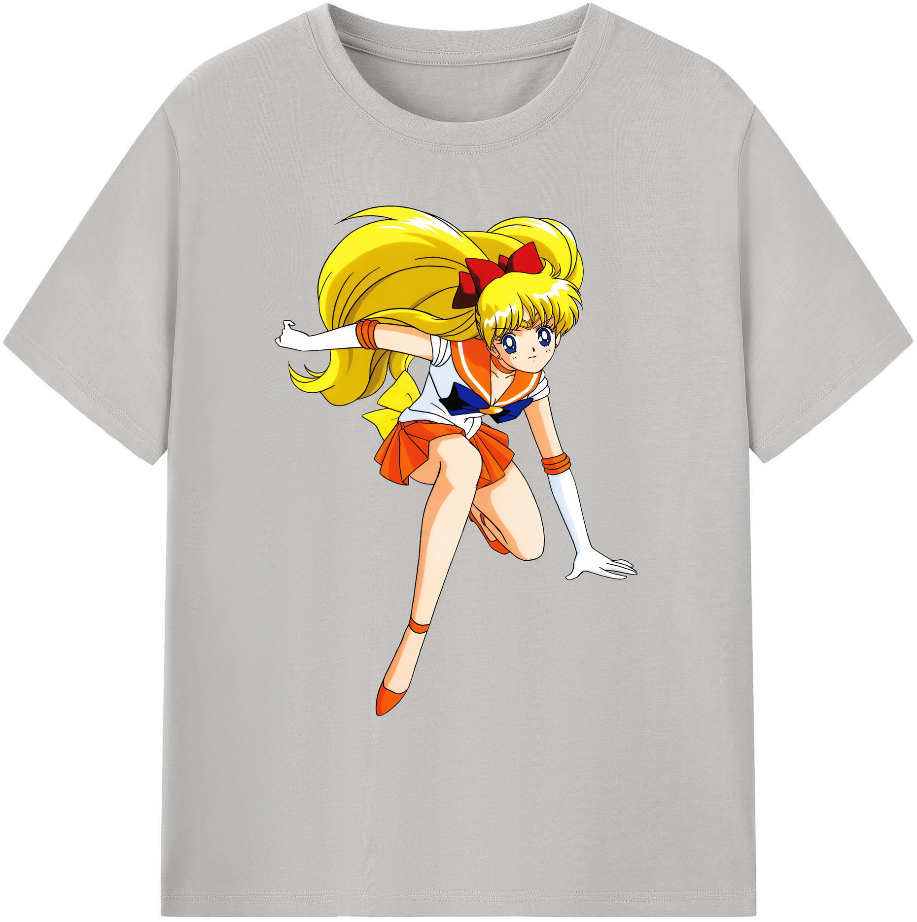 （画像用） 美少女戦士セーラームーン 愛野 美奈子 あいの みなこ Sailor Moon Aino Minako 綿100％ メンズ半袖Tシャツ｜肌触りやわらか＆通気性
