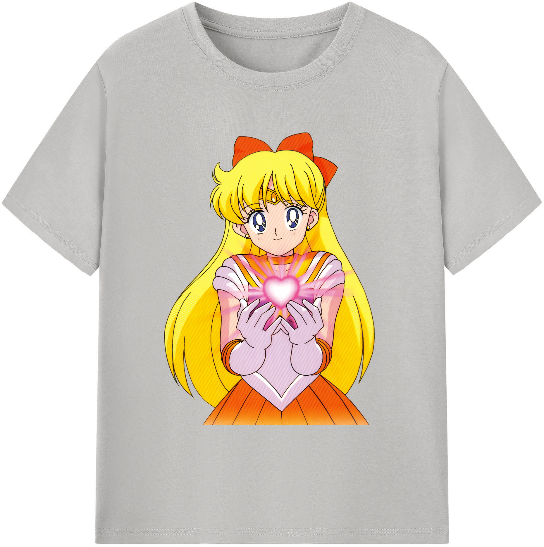 （画像用） 美少女戦士セーラームーン 愛野 美奈子 あいの みなこ Sailor Moon Aino Minako 綿100％ メンズ半袖Tシャツ｜肌触りやわらか＆通気性