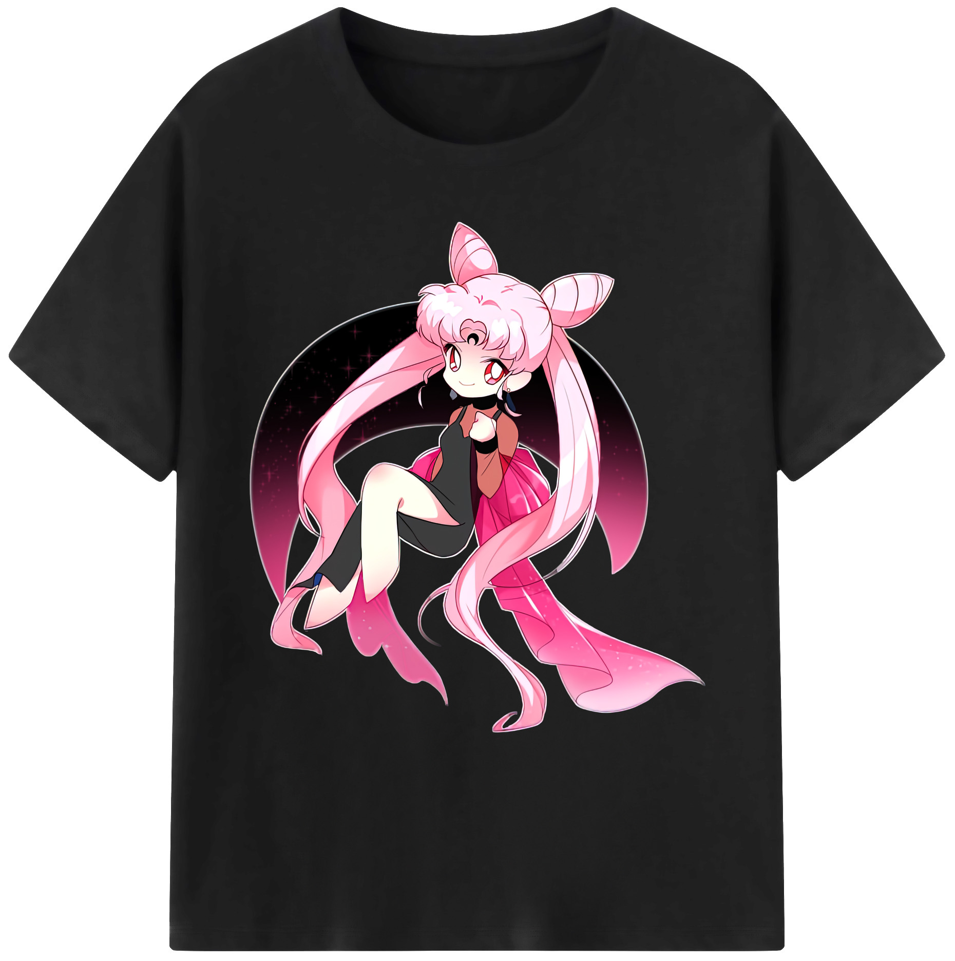 （画像用） 美少女戦士セーラームーン ちびうさ Sailor Moon Chibiusa Tsukino Usagi Small Lady Serenity 綿100％ メンズ半袖Tシャツ｜肌触りやわらか＆通気性