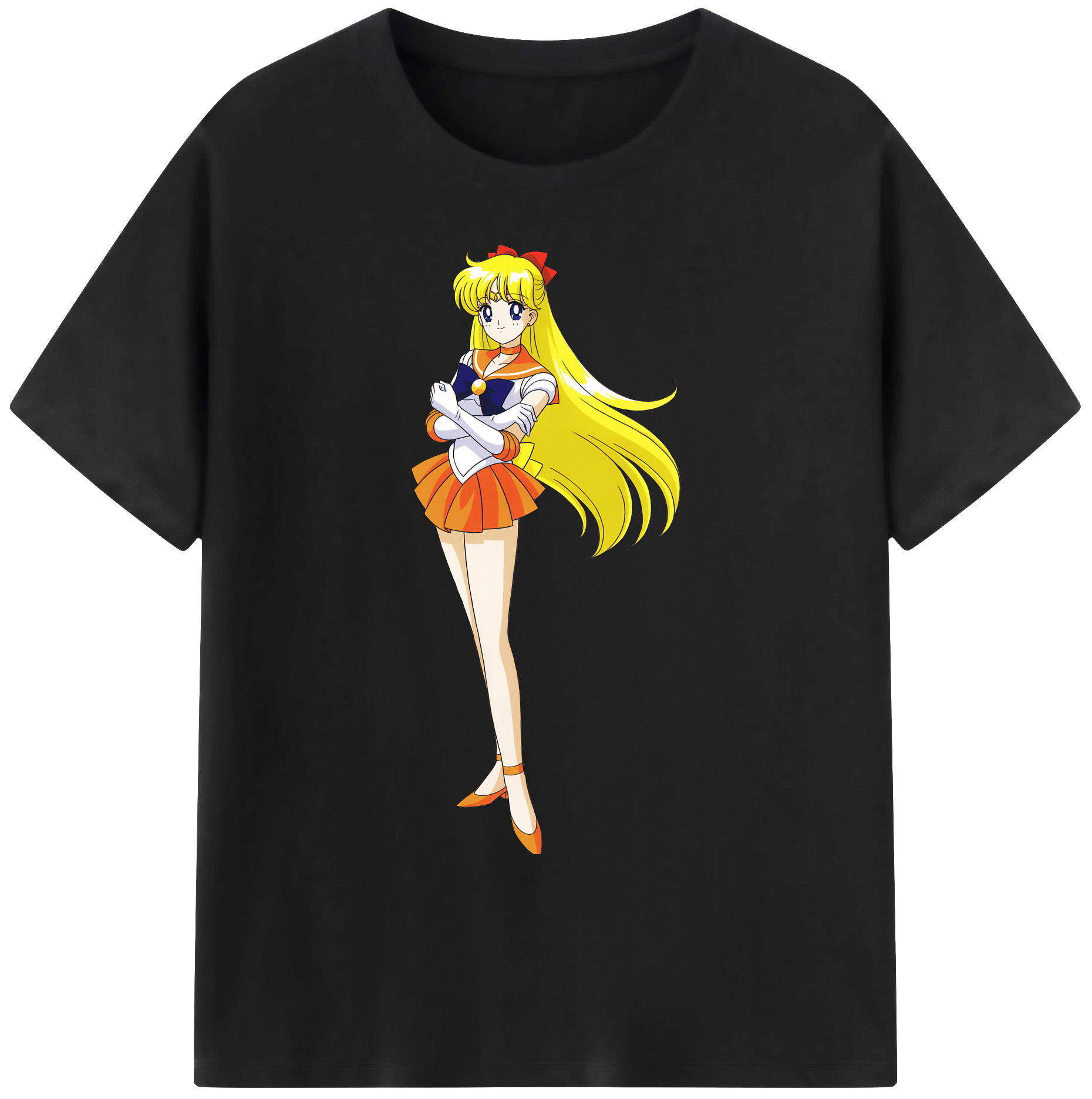 （画像用） 美少女戦士セーラームーン 愛野 美奈子 あいの みなこ Sailor Moon Aino Minako 綿100％ メンズ半袖Tシャツ｜肌触りやわらか＆通気性