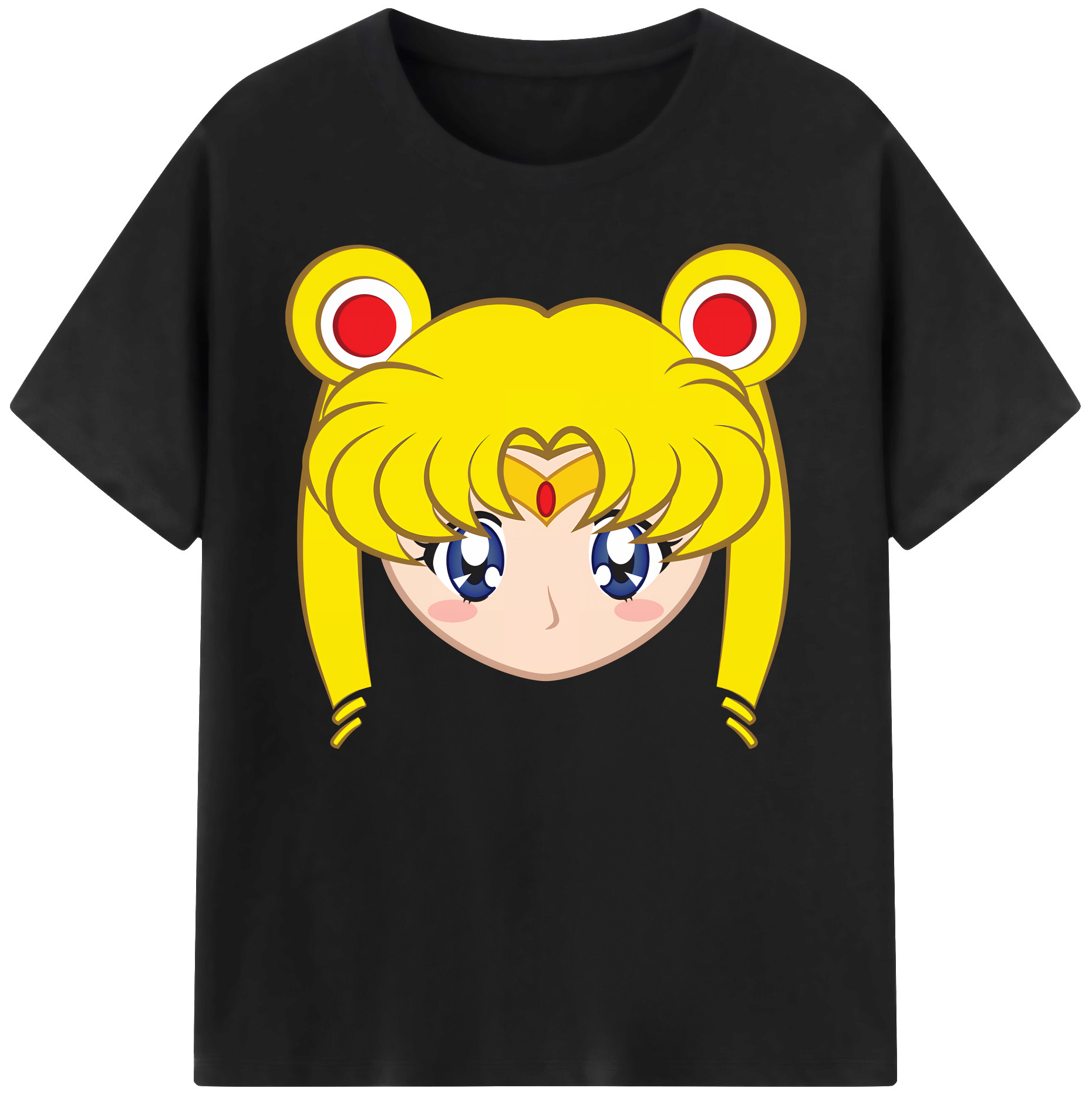 （画像用） 美少女戦士セーラームーン 月野 うさぎ つきの うさぎ Sailor Moon Tsukino Usagi 綿100％ メンズ半袖Tシャツ｜肌触りやわらか＆通気性