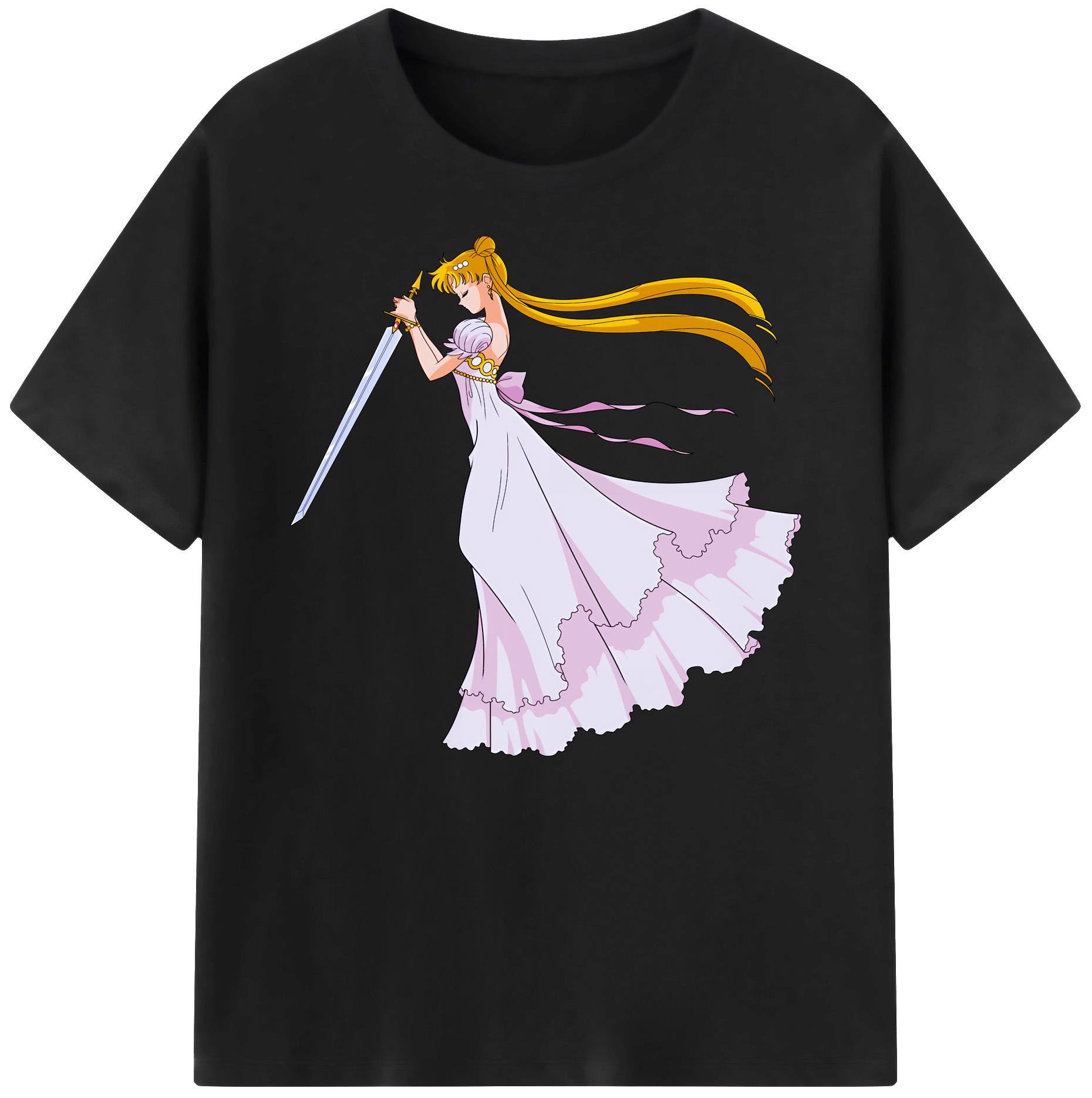 （画像用） 美少女戦士セーラームーン 愛野 美奈子 あいの みなこ Sailor Moon Aino Minako 綿100％ メンズ半袖Tシャツ｜肌触りやわらか＆通気性