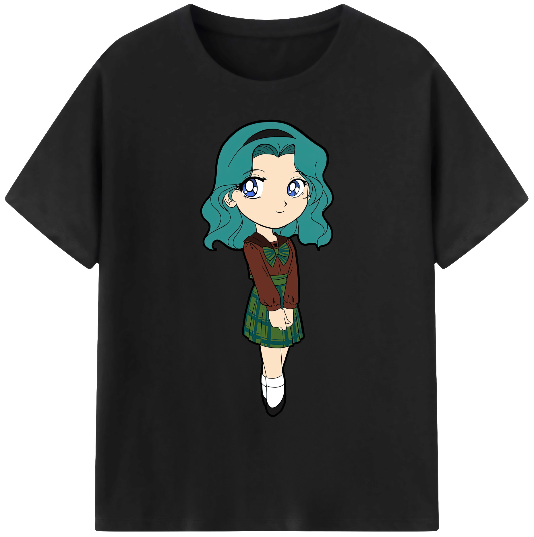 （画像用） 美少女戦士セーラームーン 海王 みちる（かいおう みちる） Sailor Moon Kaiou Michiru 綿100％ メンズ半袖Tシャツ｜肌触りやわらか＆通気性