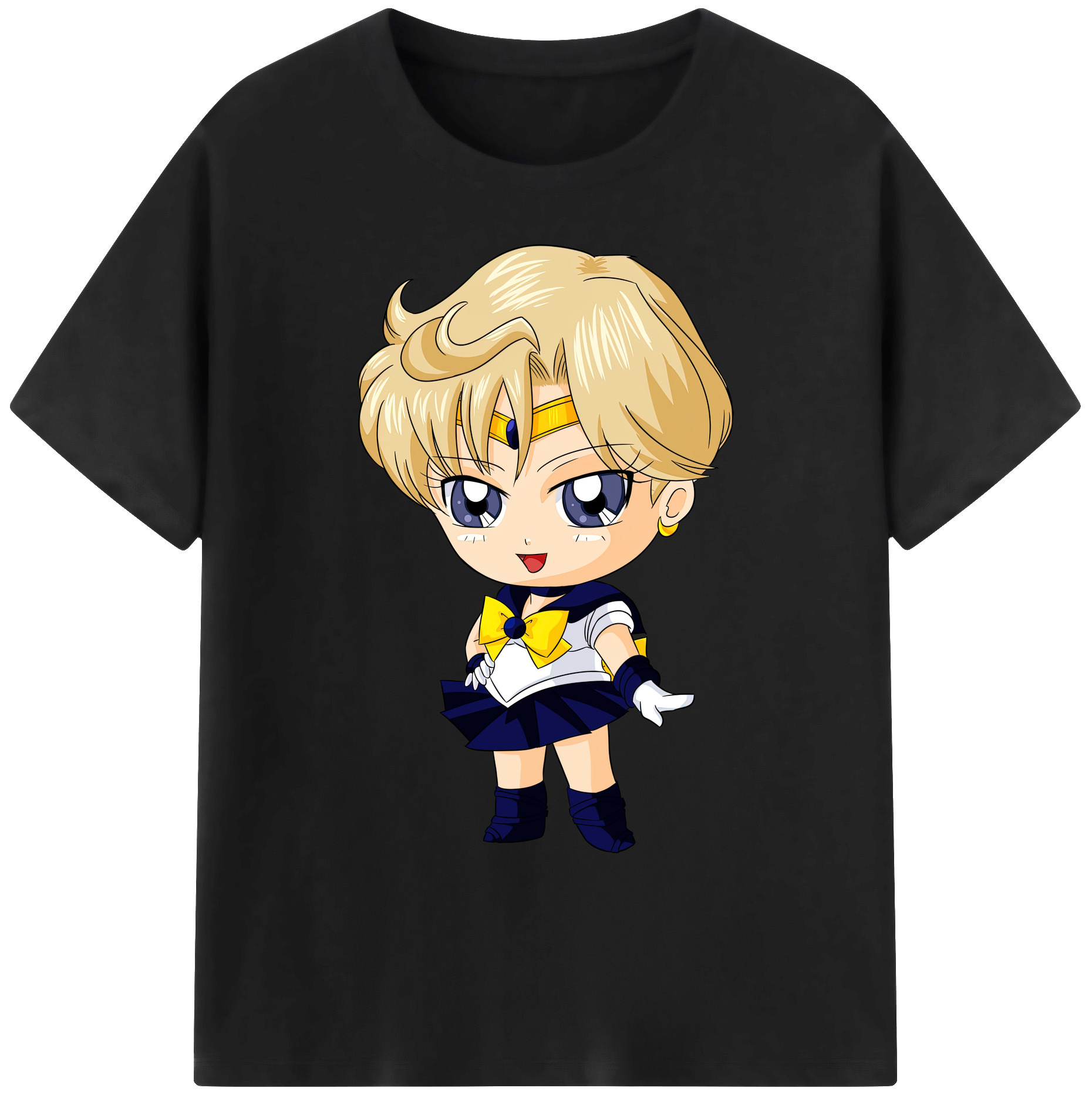 （画像用） 美少女戦士セーラームーン 天王はるか Sailor Moon Tenoh Haruka 綿100％ メンズ半袖Tシャツ｜肌触りやわらか＆通気性