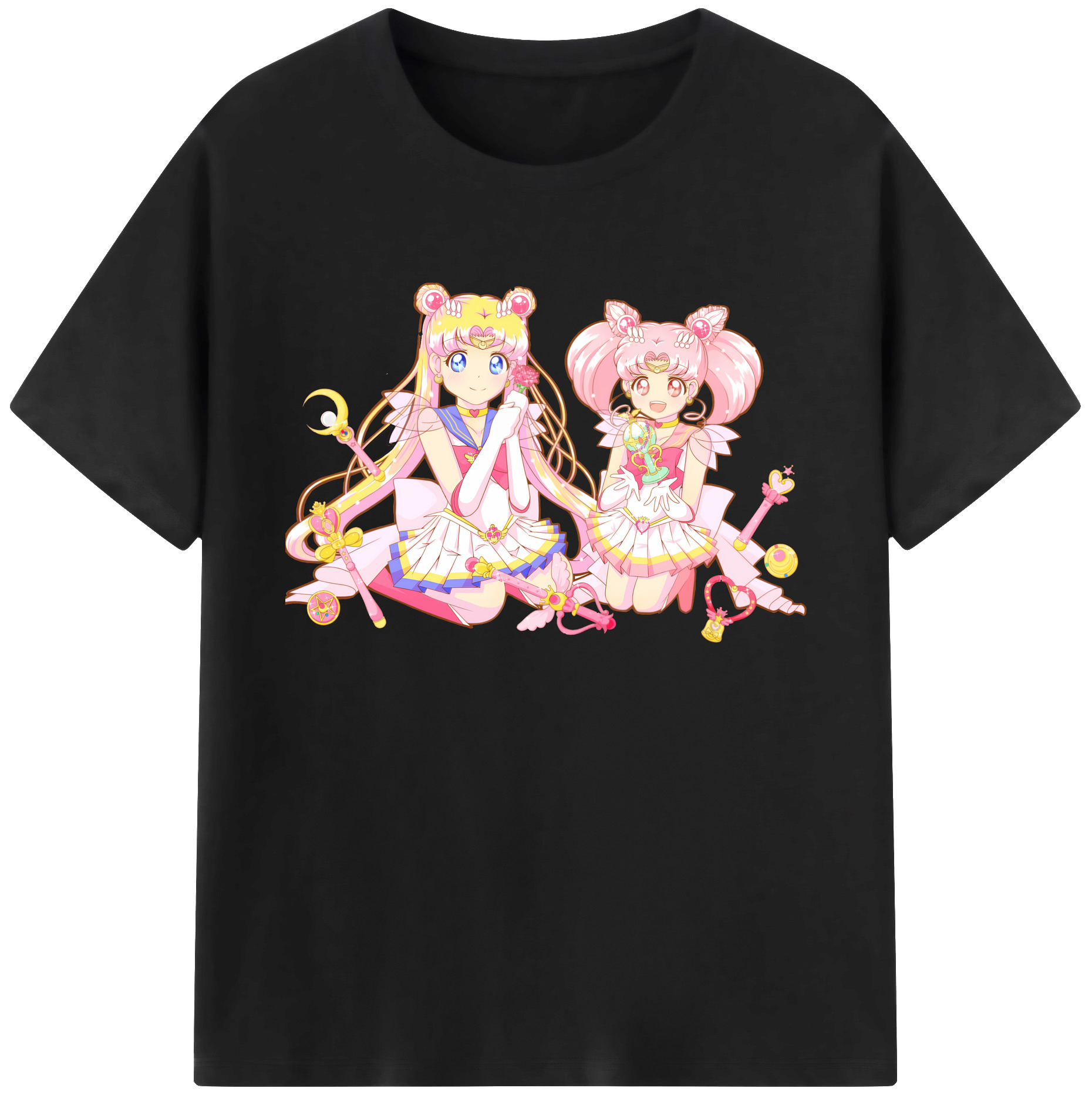 （画像用） 美少女戦士セーラームーン 月野 うさぎ つきの うさぎ Sailor Moon Tsukino Usagi 綿100％ メンズ半袖Tシャツ｜肌触りやわらか＆通気性