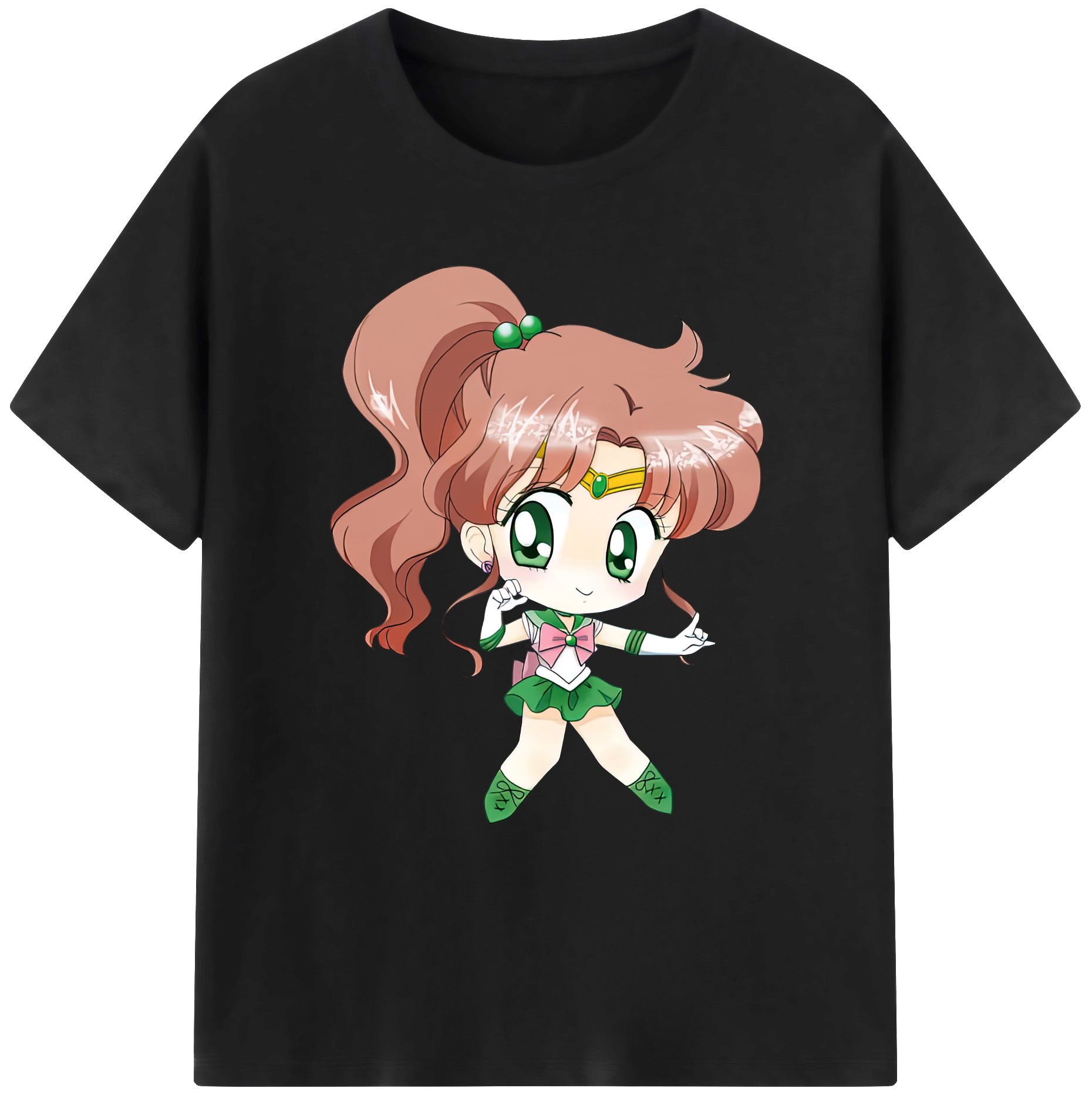 （画像用） 美少女戦士セーラームーン 木野 まこと きの まこと Sailor Moon Kino Makoto （セーラージュピター；Sailor Jupiter） 綿100％ メンズ半袖Tシャツ｜肌触りやわらか＆通気性