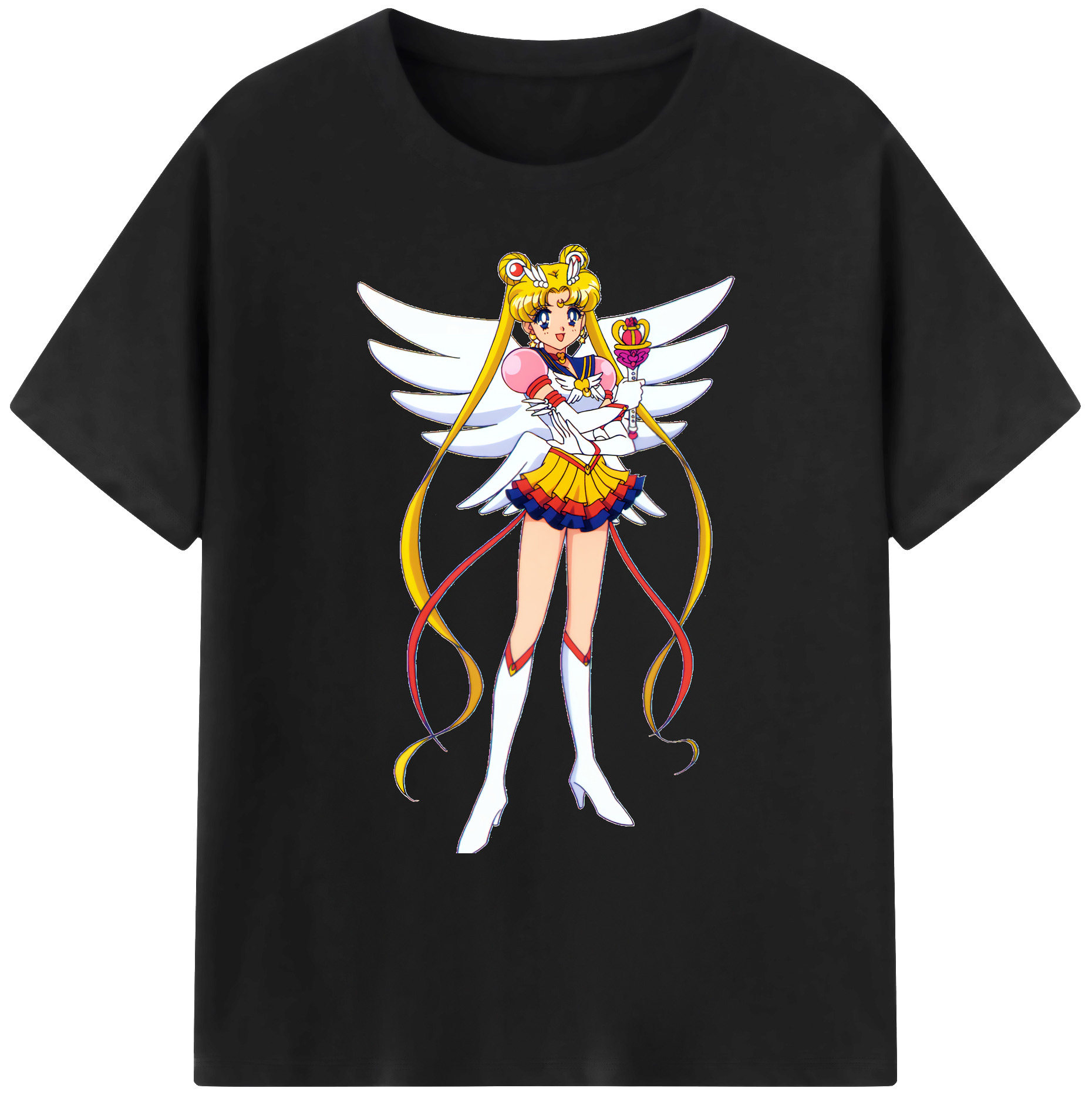 （画像用） 美少女戦士セーラームーン 月野 うさぎ つきの うさぎ Sailor Moon Tsukino Usagi 綿100％ メンズ半袖Tシャツ｜肌触りやわらか＆通気性