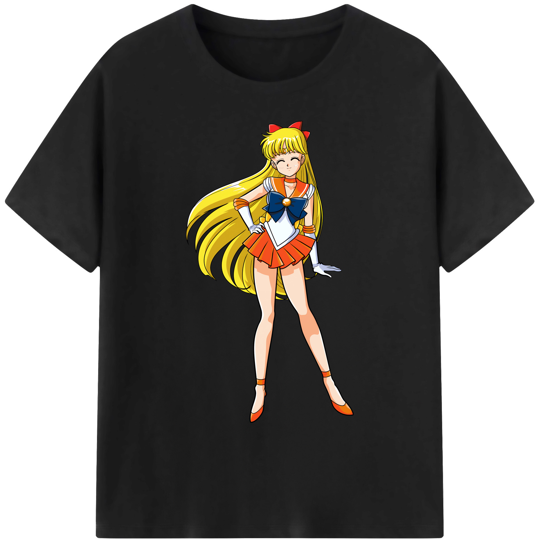 （画像用） 美少女戦士セーラームーン 愛野 美奈子 あいの みなこ Sailor Moon Aino Minako 綿100％ メンズ半袖Tシャツ｜肌触りやわらか＆通気性