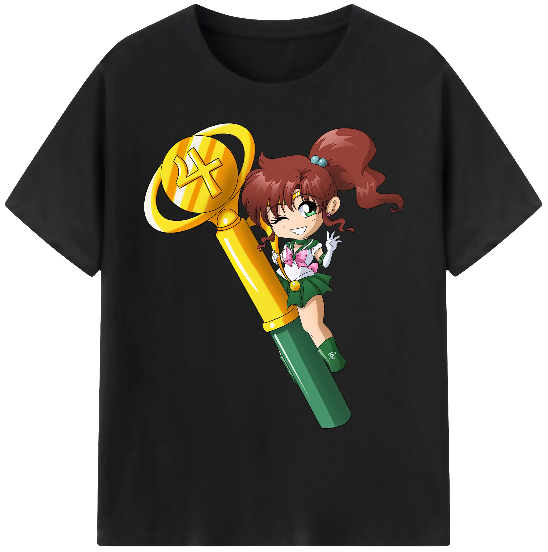 （画像用） 美少女戦士セーラームーン 木野 まこと きの まこと Sailor Moon Kino Makoto （セーラージュピター；Sailor Jupiter） 綿100％ メンズ半袖Tシャツ｜肌触りやわらか＆通気性