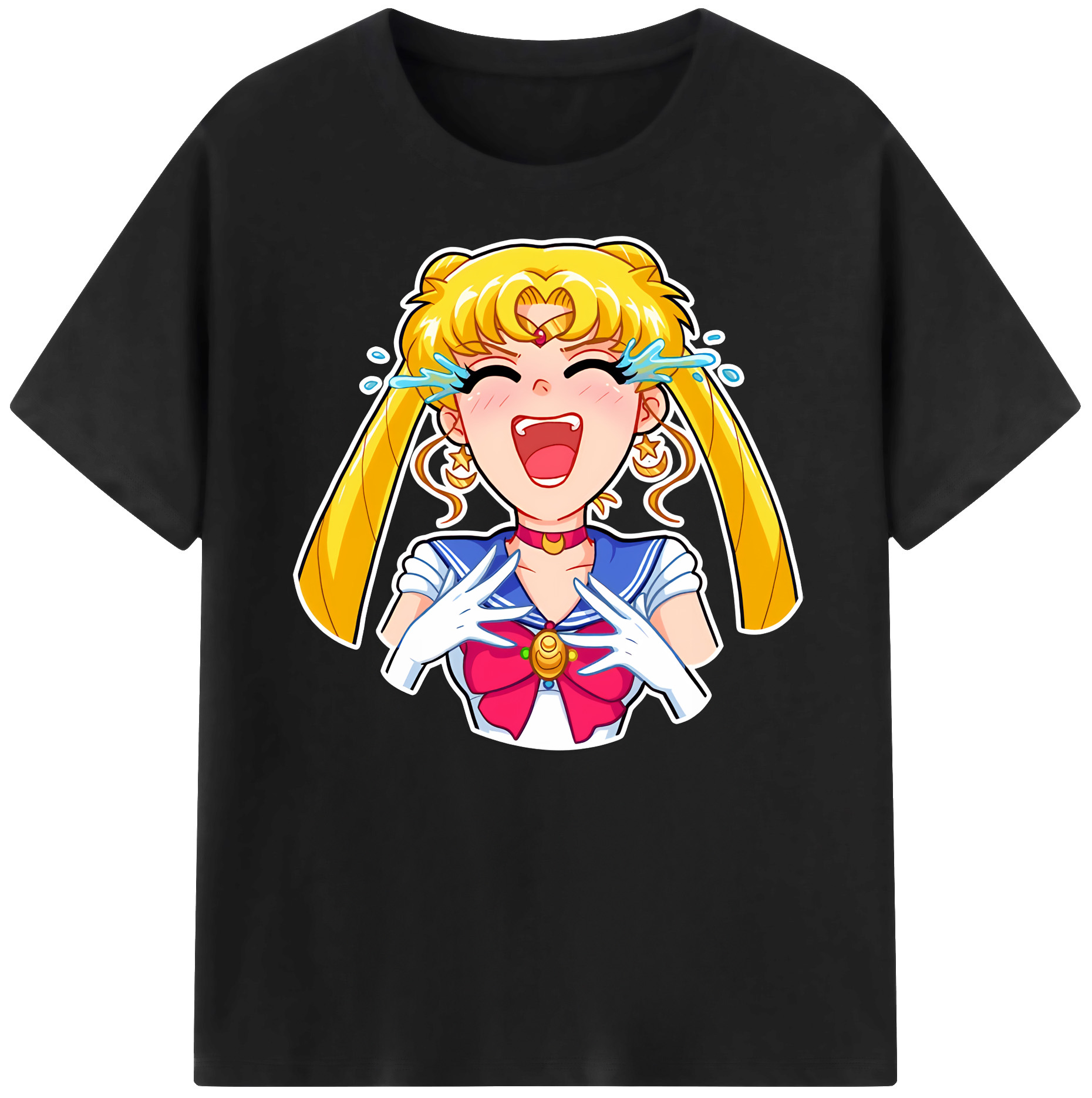 （画像用） 美少女戦士セーラームーン 月野 うさぎ つきの うさぎ Sailor Moon Tsukino Usagi 綿100％ メンズ半袖Tシャツ｜肌触りやわらか＆通気性