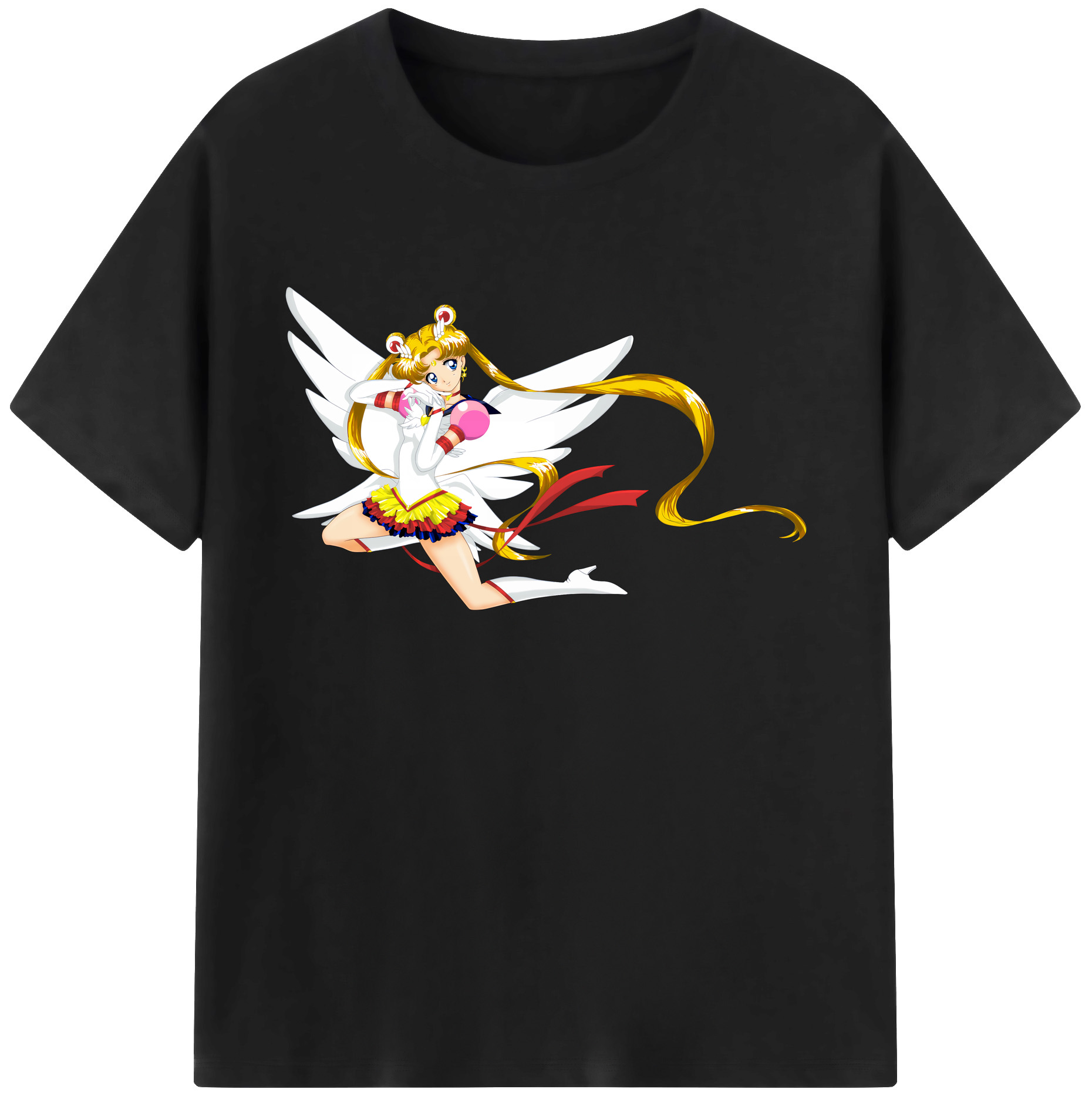 （画像用） 美少女戦士セーラームーン 月野 うさぎ つきの うさぎ Sailor Moon Tsukino Usagi 綿100％ メンズ半袖Tシャツ｜肌触りやわらか＆通気性
