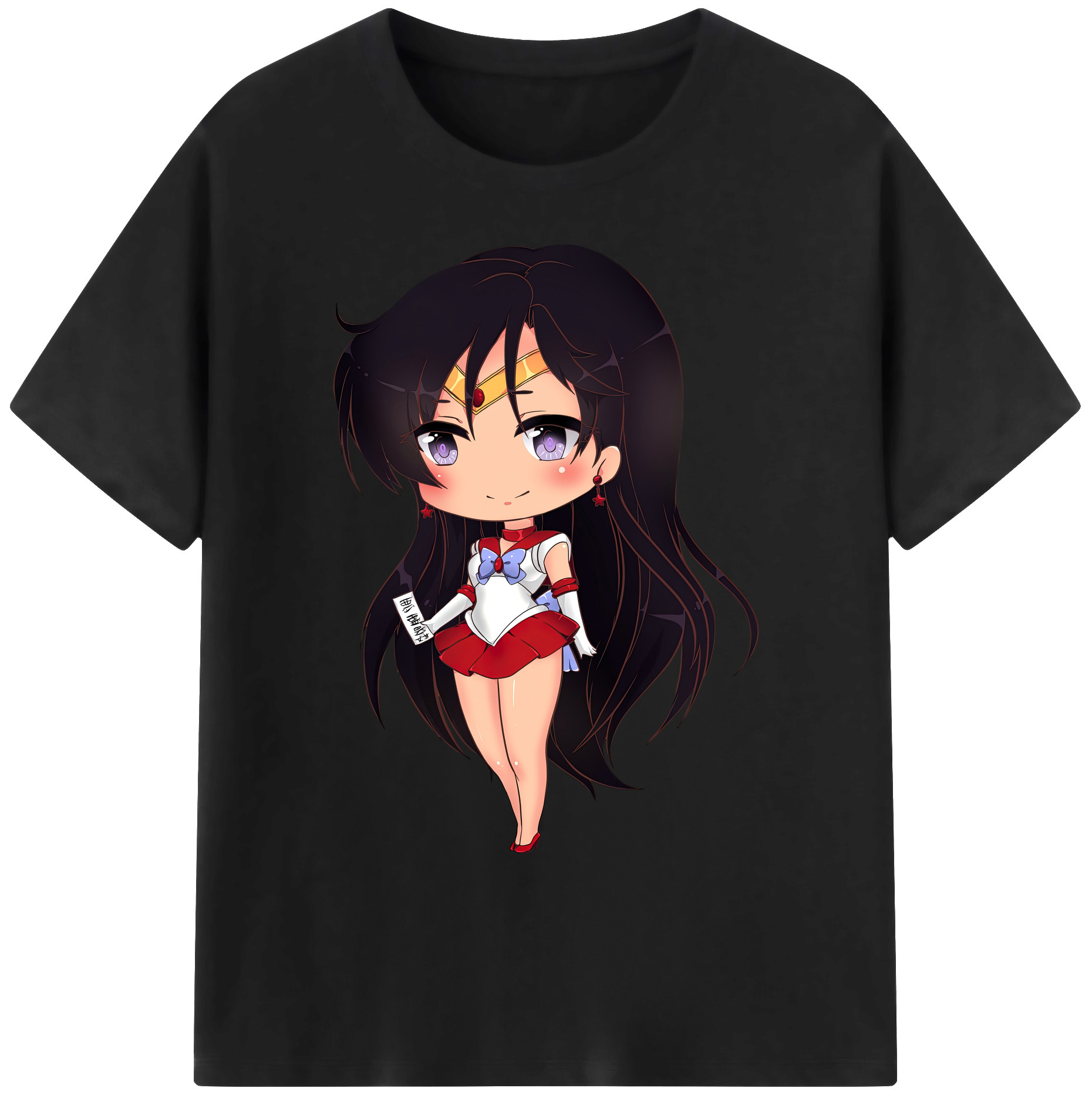 （画像用） 美少女戦士セーラームーン 火野レイ ひの レイ Sailor Moon Hino Rei （セーラーマーズ,Sailor Mars） 綿100％ メンズ半袖Tシャツ｜肌触りやわらか＆通気性