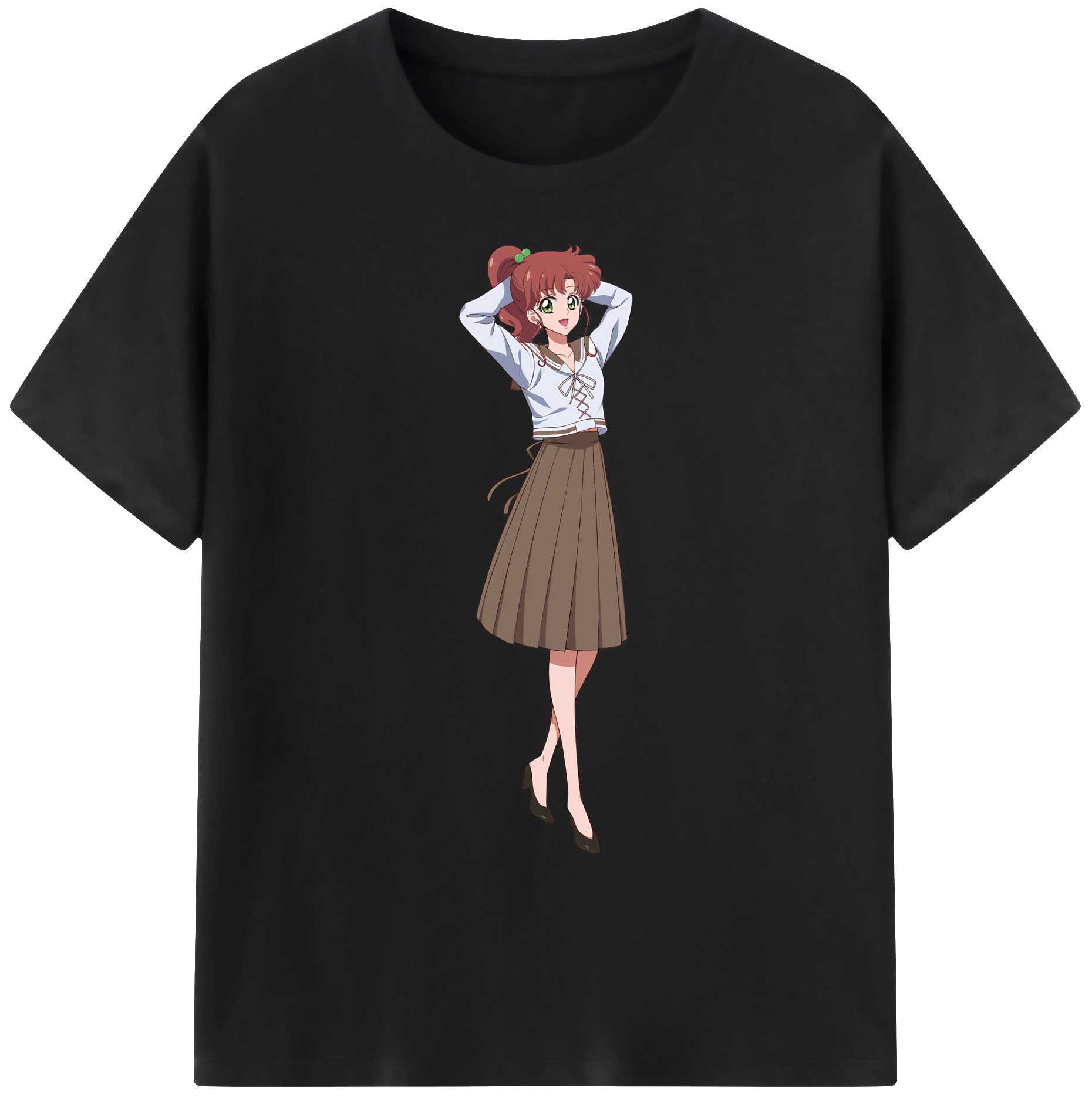 （画像用） 美少女戦士セーラームーン 木野 まこと きの まこと Sailor Moon Kino Makoto （セーラージュピター；Sailor Jupiter） 綿100％ メンズ半袖Tシャツ｜肌触りやわらか＆通気性