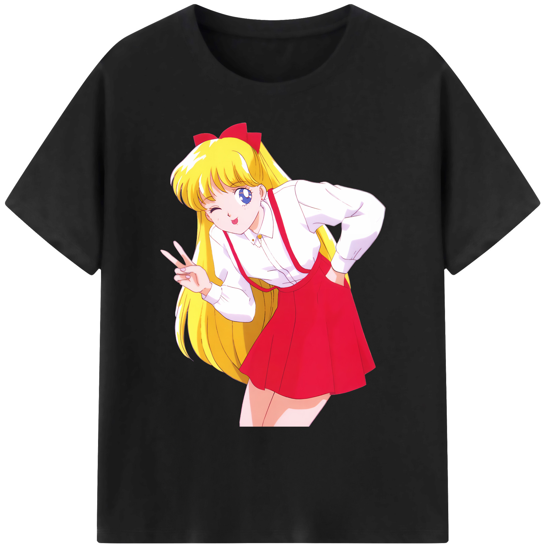 （画像用） 美少女戦士セーラームーン 愛野 美奈子 あいの みなこ Sailor Moon Aino Minako 綿100％ メンズ半袖Tシャツ｜肌触りやわらか＆通気性