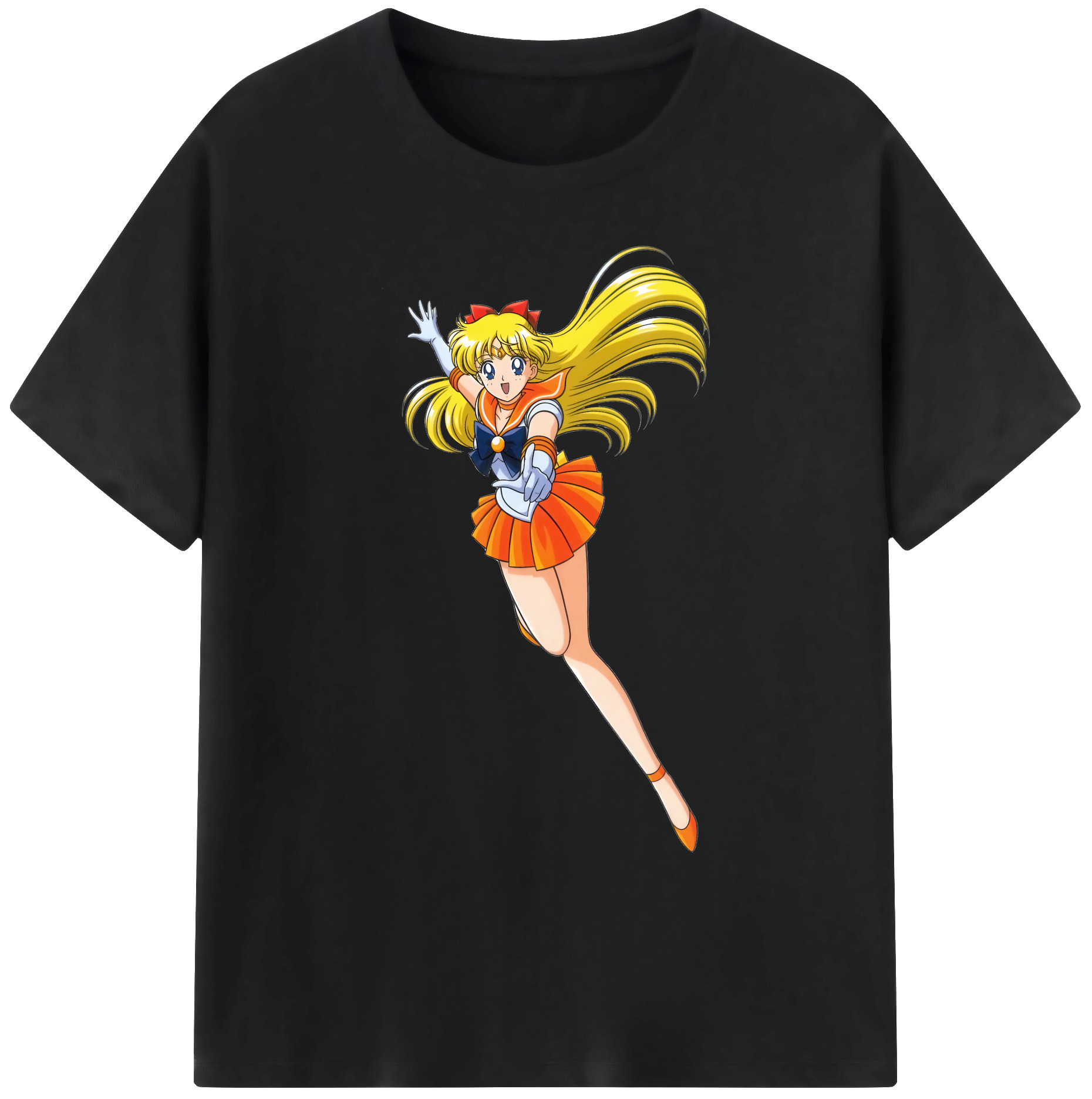 （画像用） 美少女戦士セーラームーン 愛野 美奈子 あいの みなこ Sailor Moon Aino Minako 綿100％ メンズ半袖Tシャツ｜肌触りやわらか＆通気性